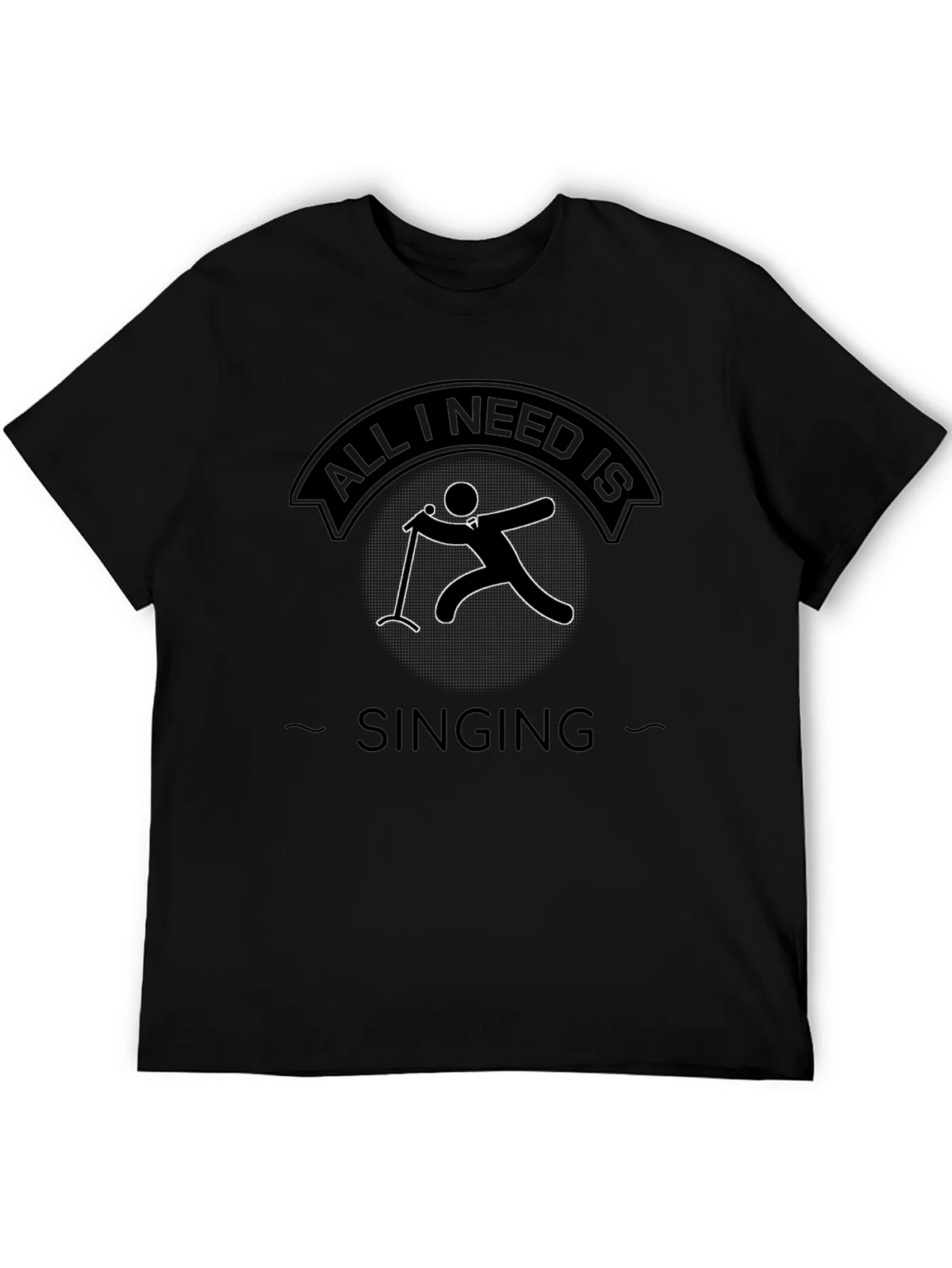 All I Need Is Singing - Black Graphic Tee product image 4