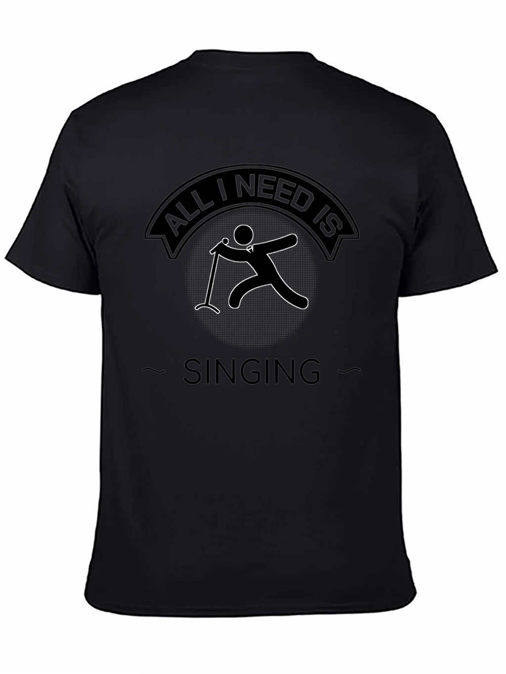 All I Need Is Singing - Black Graphic Tee product image 3