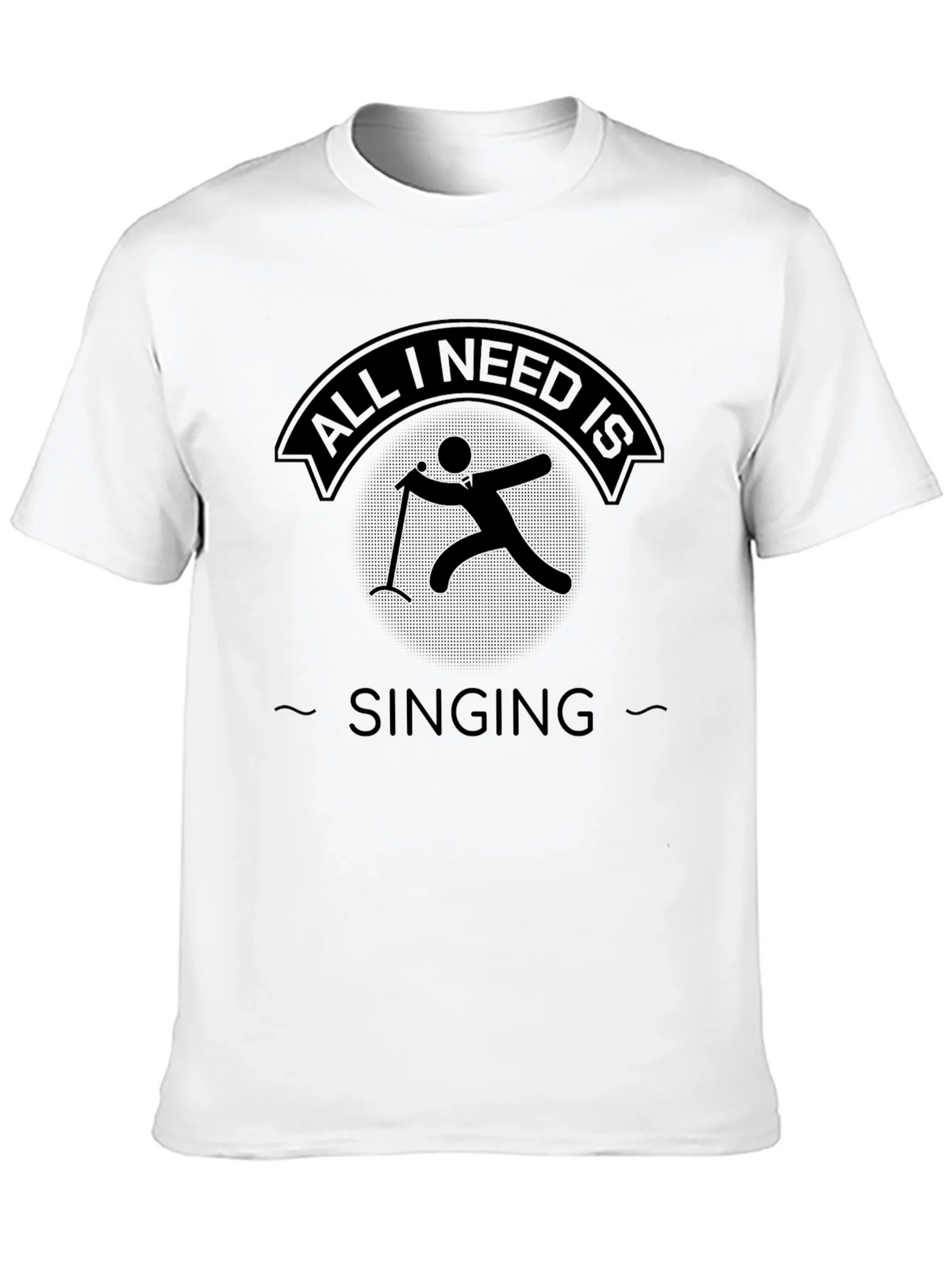 All I Need Is Singing - Black Graphic Tee product image 8