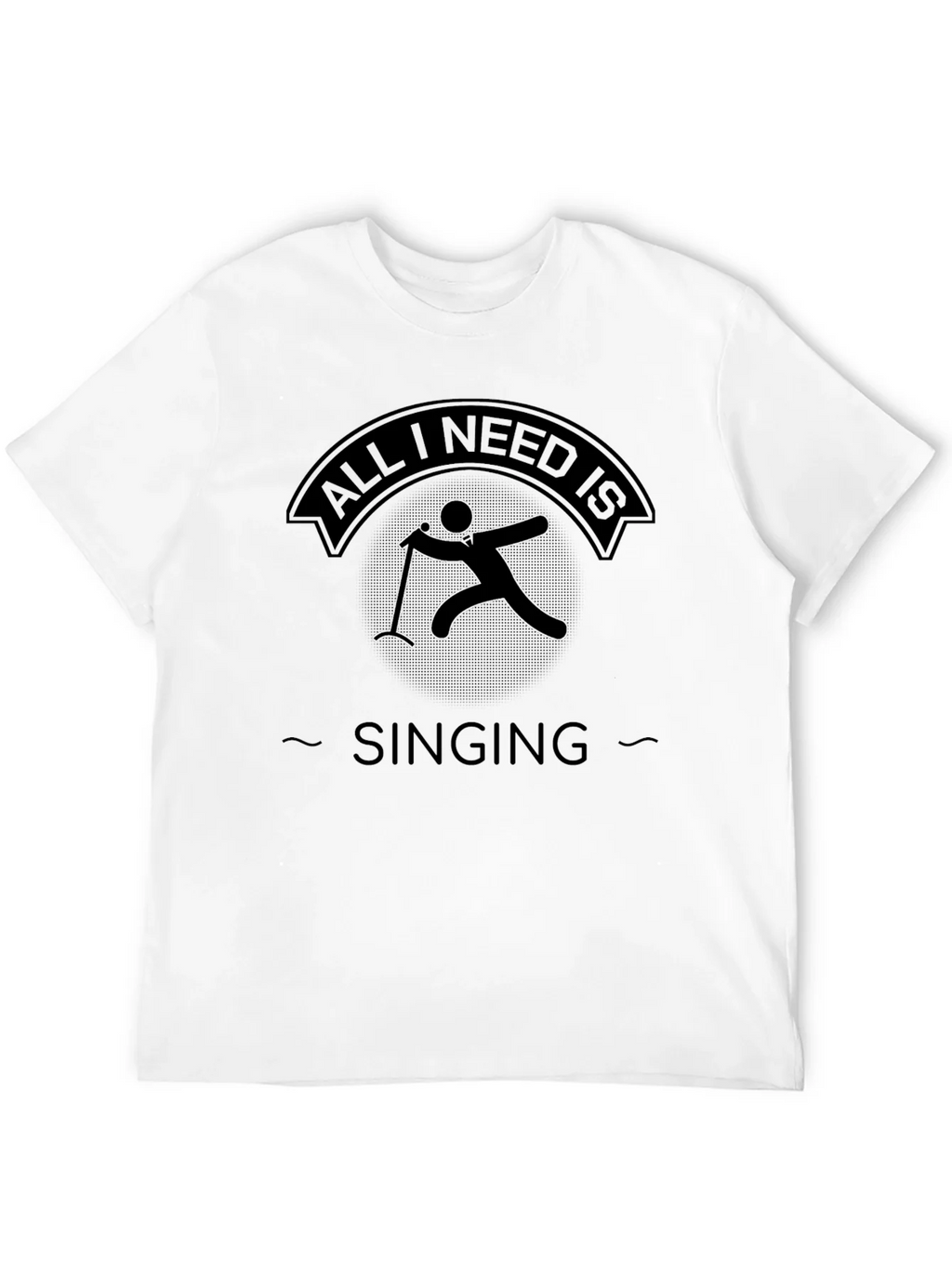All I Need Is Singing - Black Graphic Tee product image 10