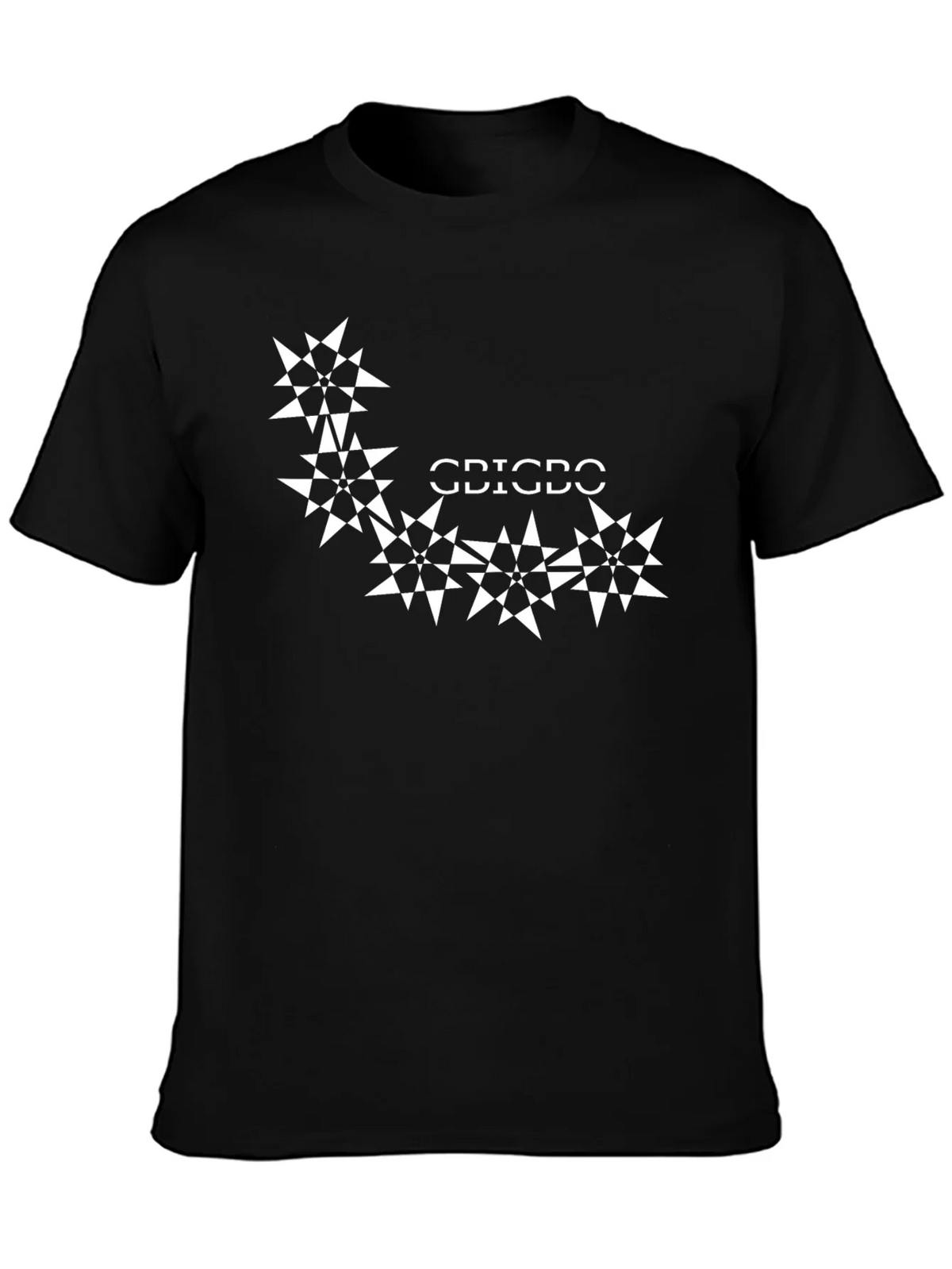 Geometric Starburst Black T-Shirt product image 3