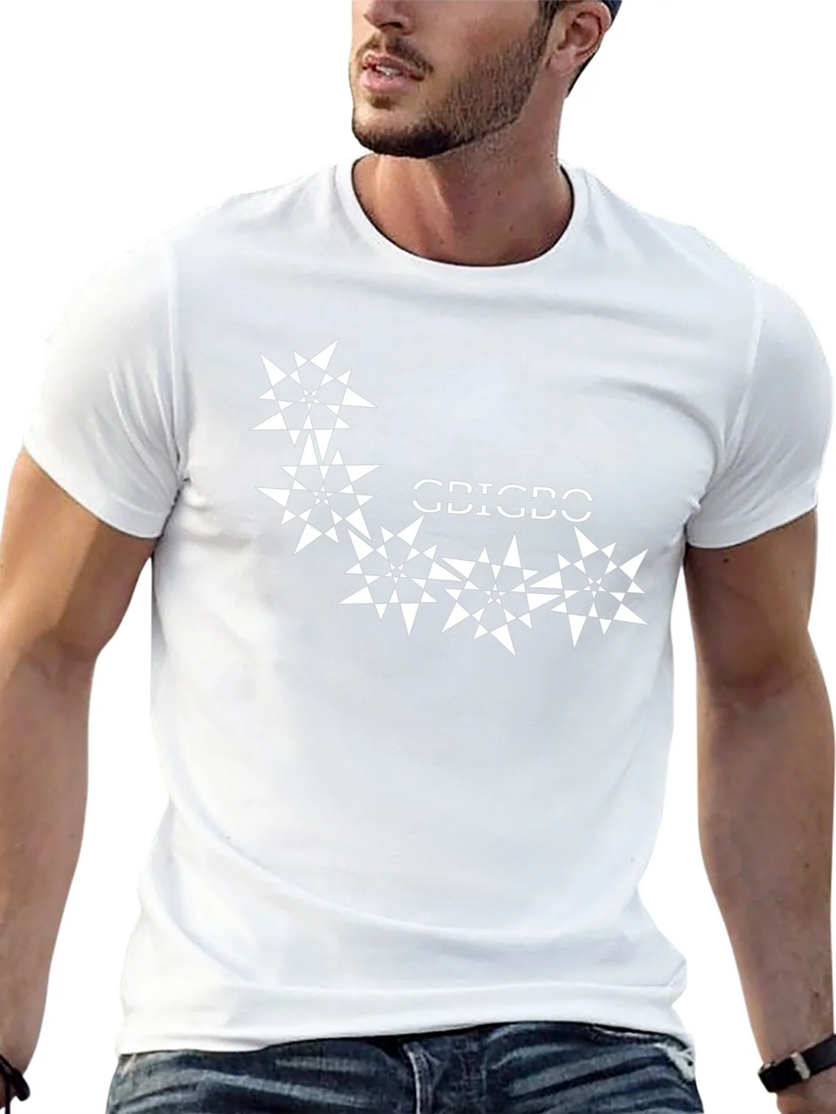 Geometric Starburst Black T-Shirt product image 12