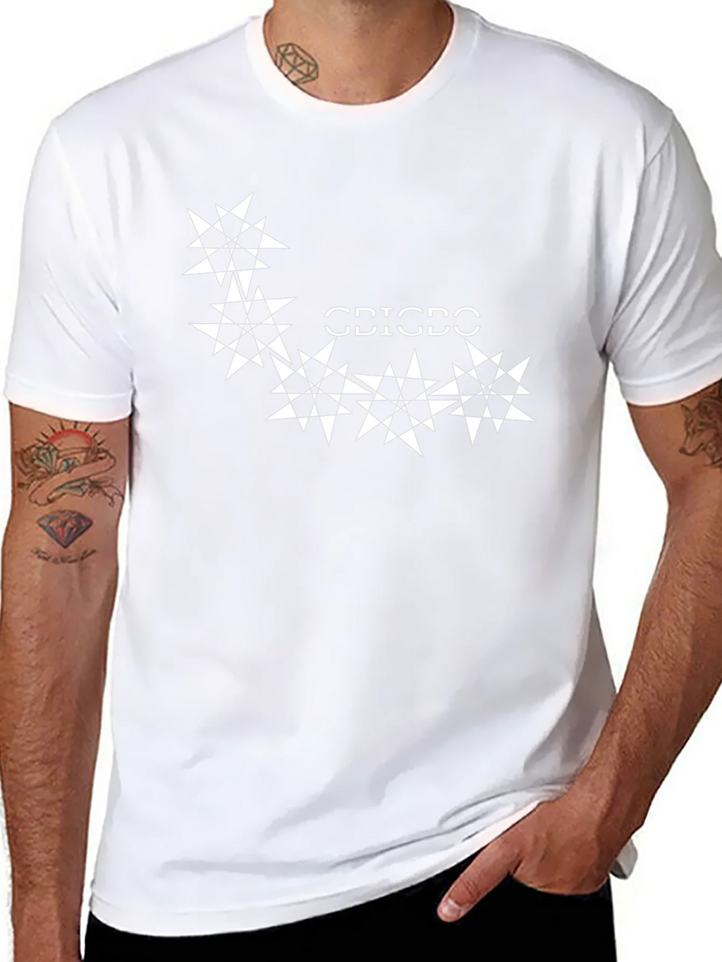 Geometric Starburst Black T-Shirt product image 7