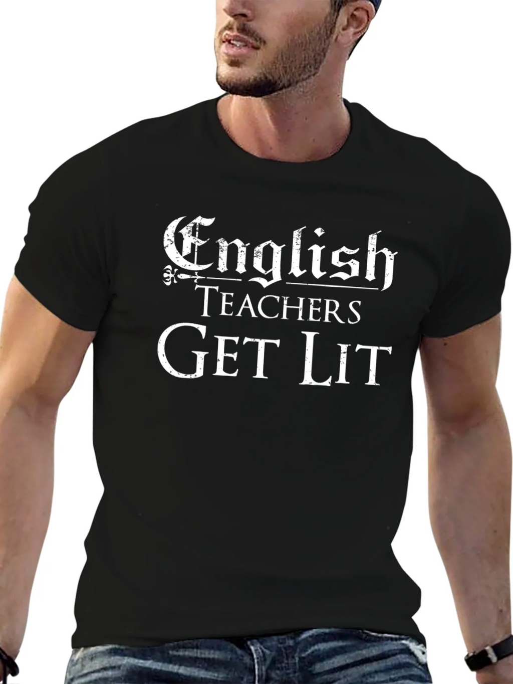 English Teachers Get Lit Black T-Shirt product image 6