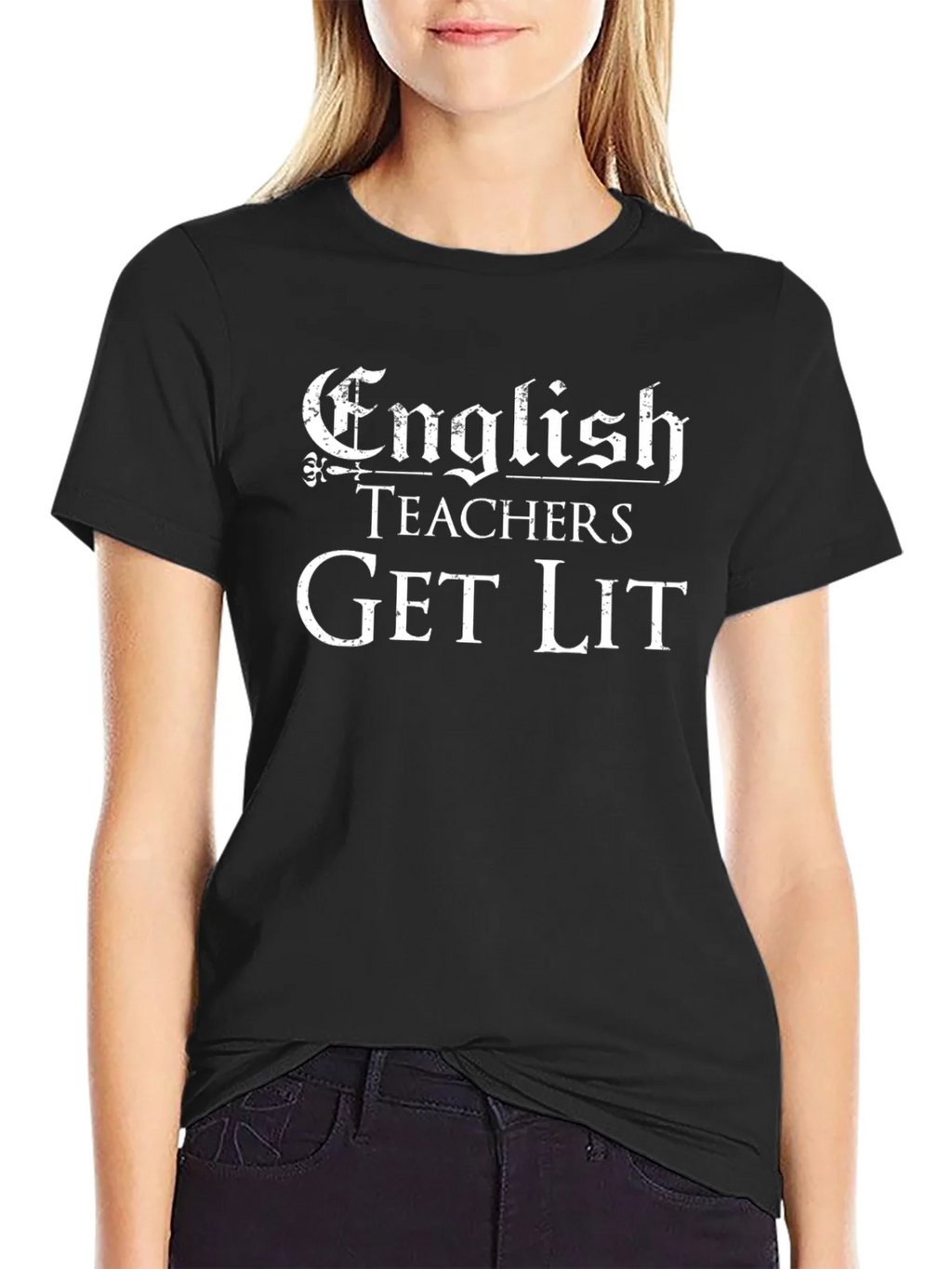English Teachers Get Lit Black T-Shirt product image 2