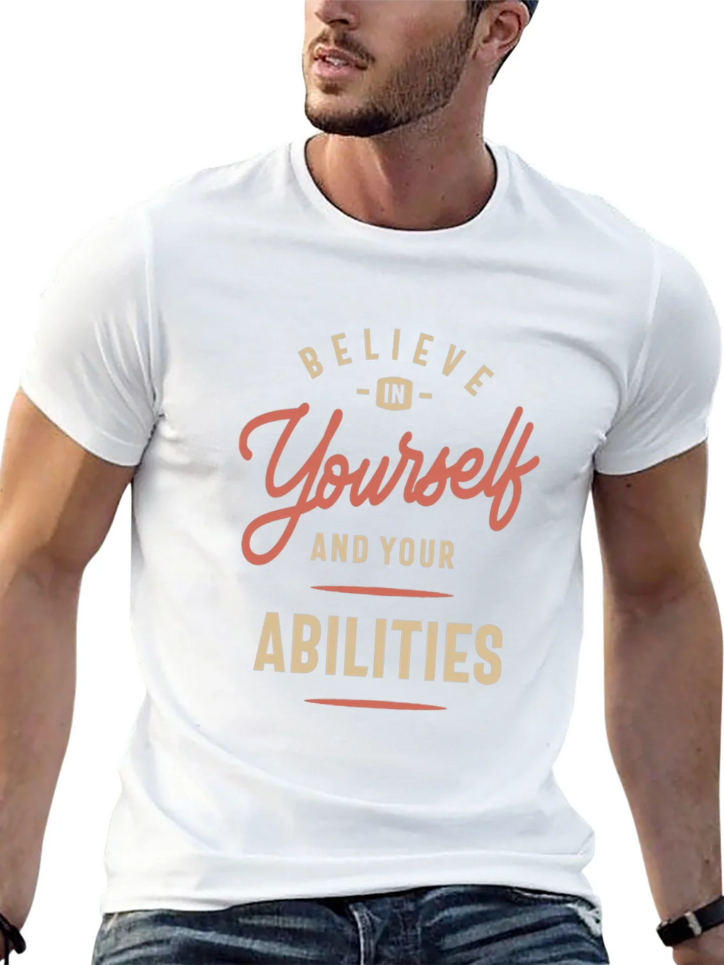 Believe in Yourself Black Graphic T-Shirt product image 11