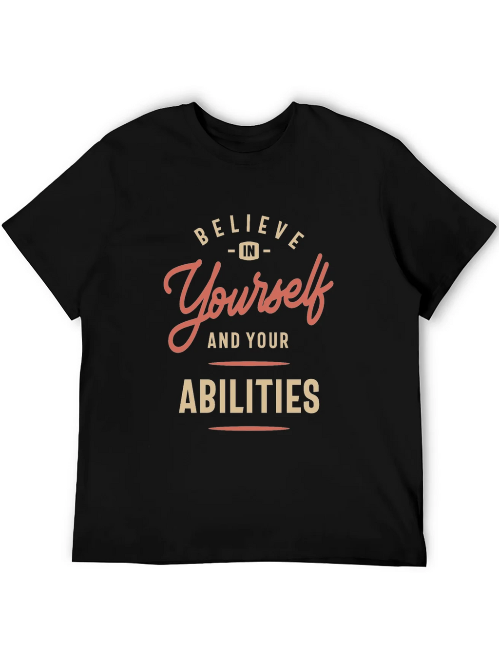 Believe in Yourself Black Graphic T-Shirt product image 4