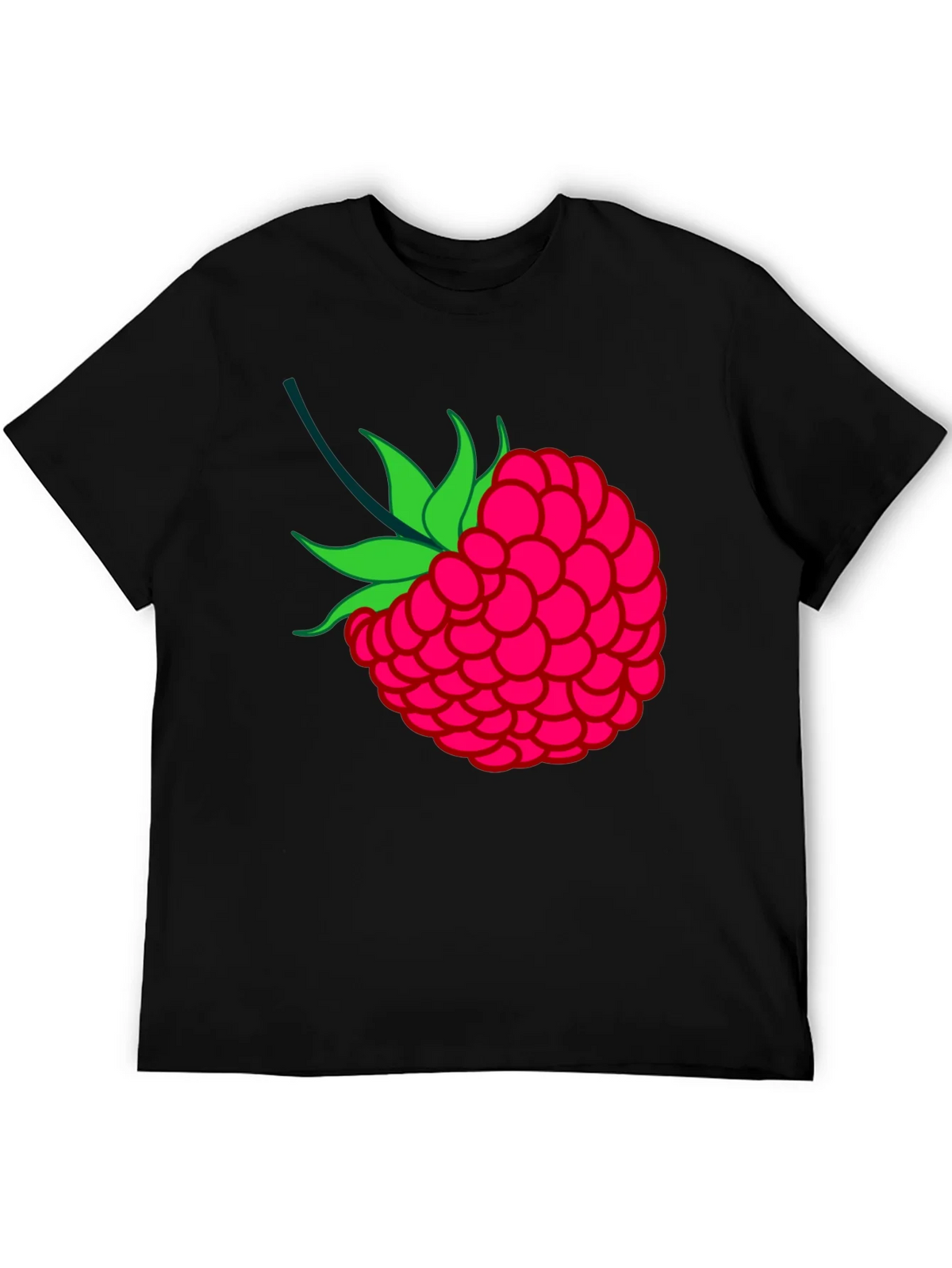 Raspberry Graphic Black T-Shirt product image 5