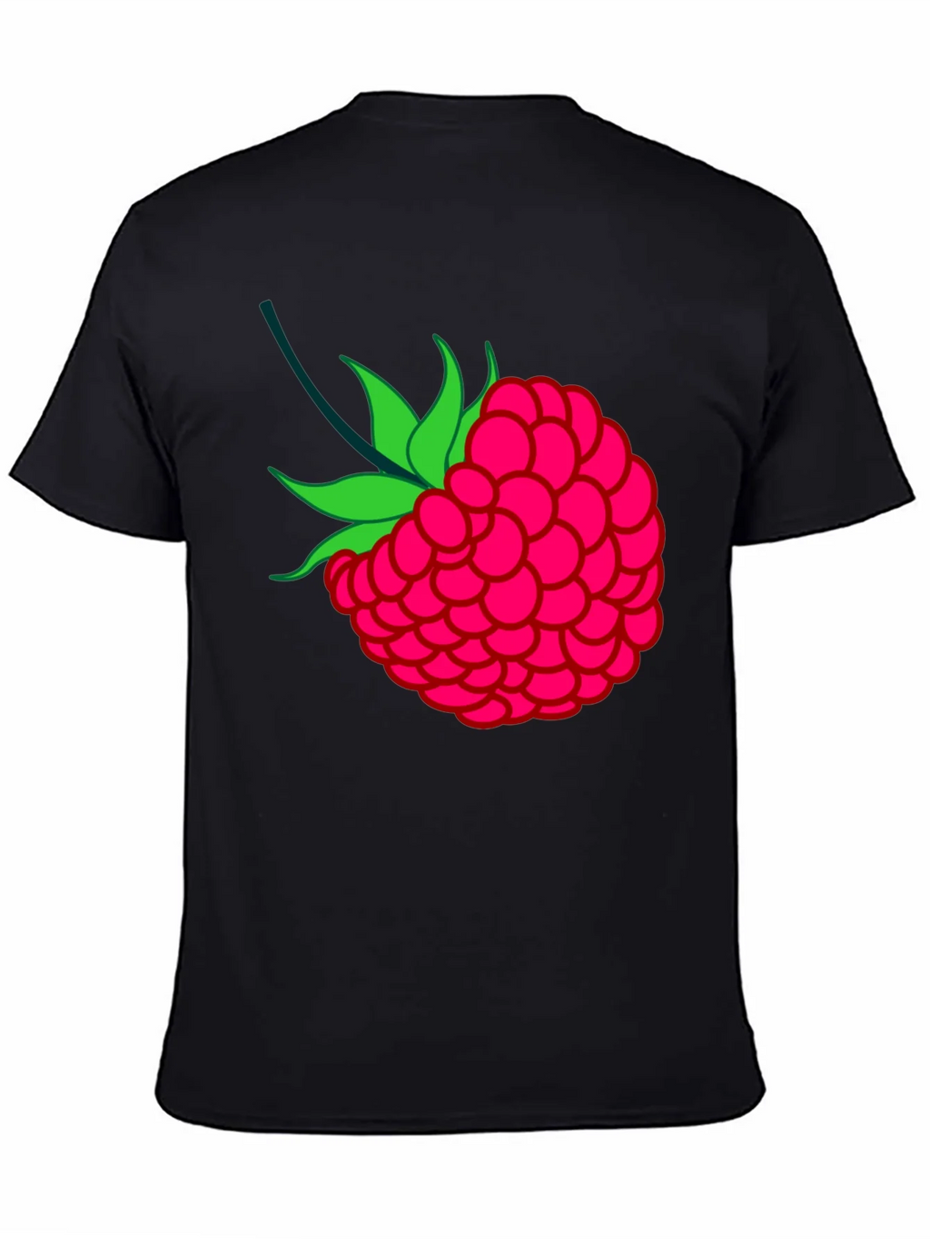 Raspberry Graphic Black T-Shirt product image 4
