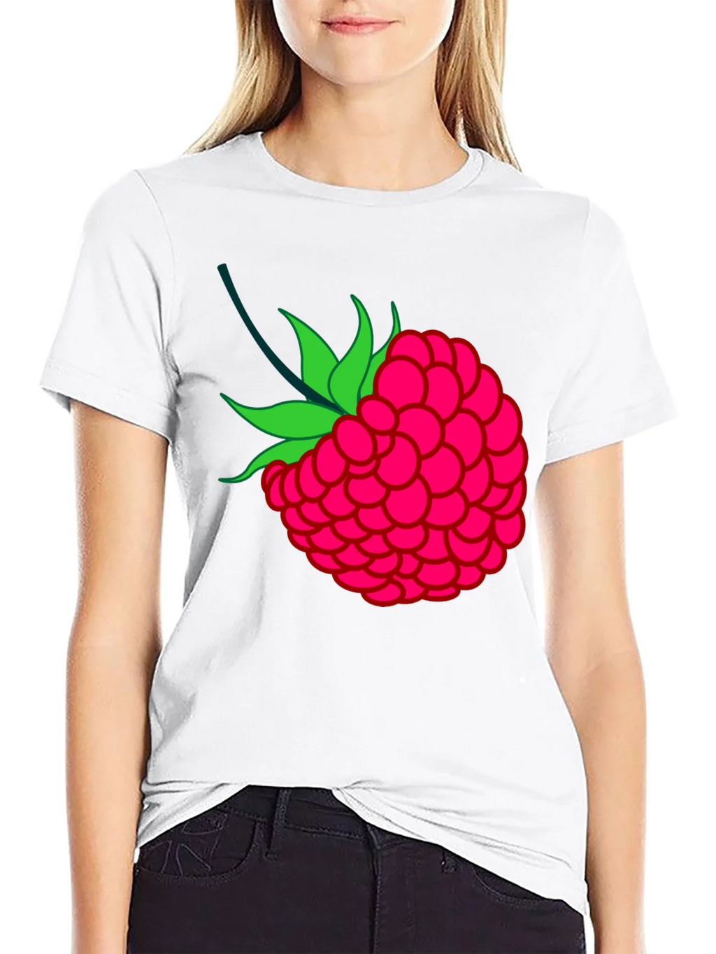 Raspberry Graphic Black T-Shirt product image 8
