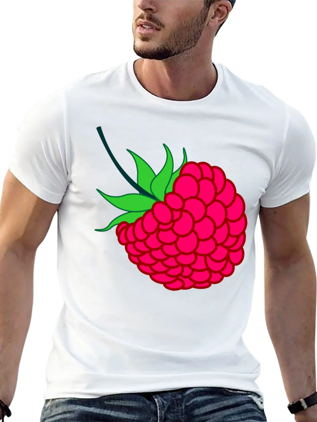 Raspberry Graphic Black T-Shirt product image 12