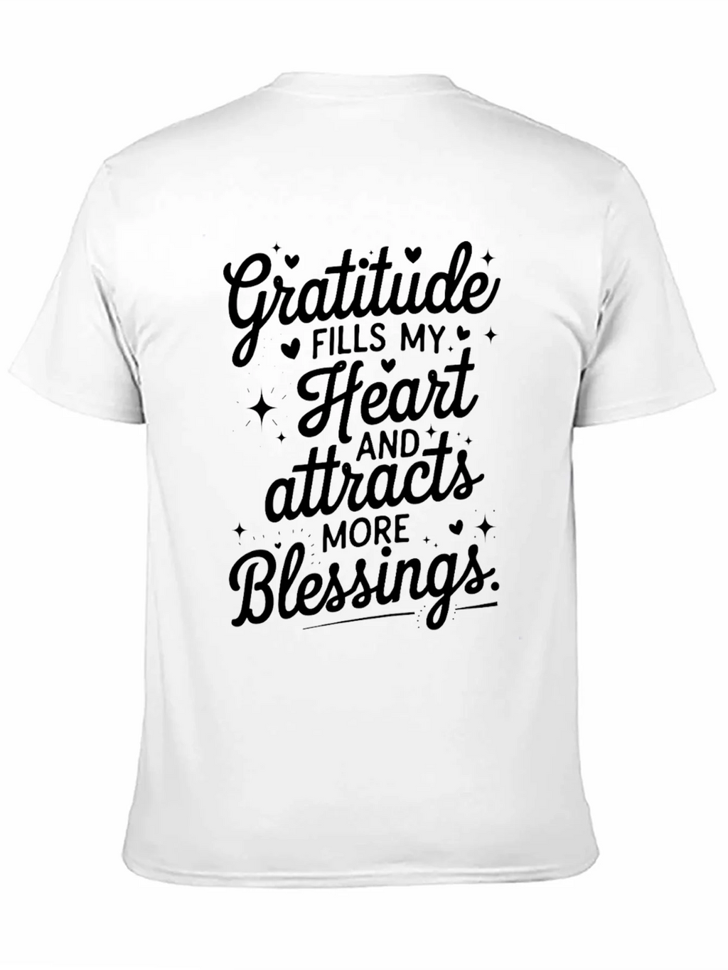 Gratitude Fills My Heart Black T-Shirt product image 10