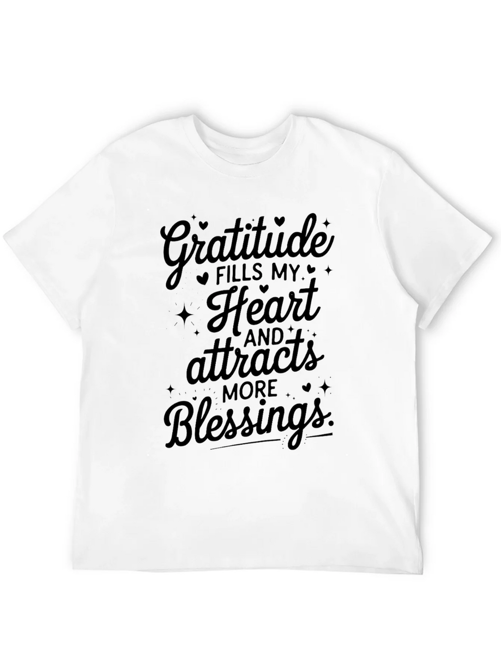 Gratitude Fills My Heart Black T-Shirt product image 11
