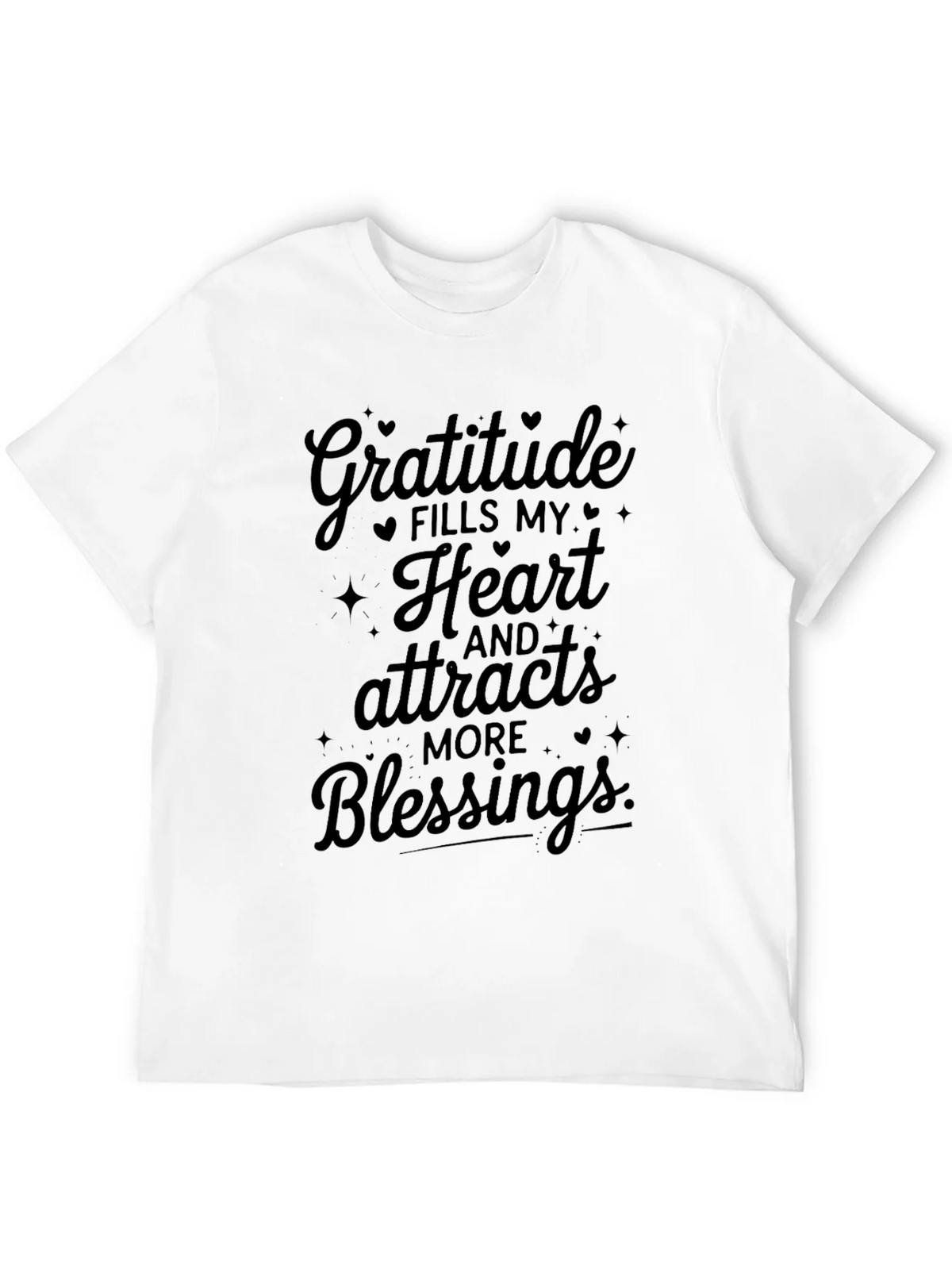 Gratitude Fills My Heart Black T-Shirt product image 11