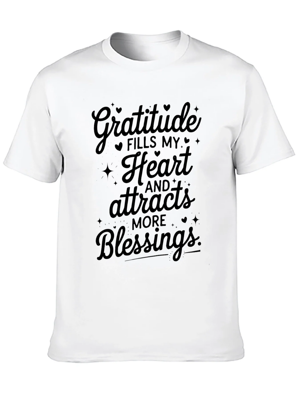 Gratitude Fills My Heart Black T-Shirt product image 9