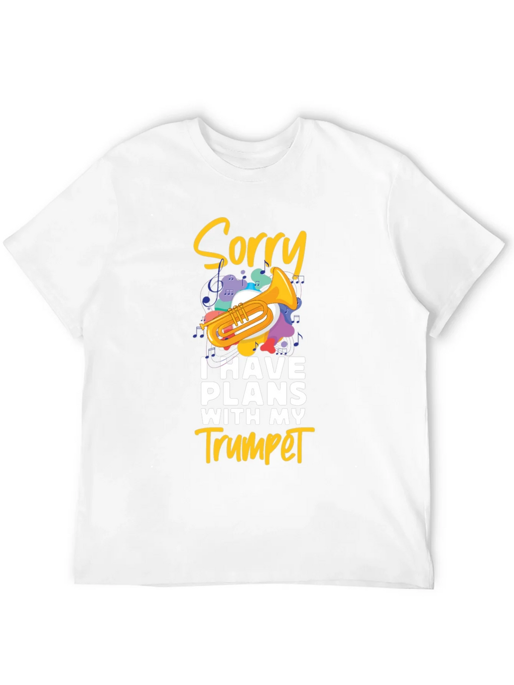 Sorry Trumpet Player Black T-Shirt product image 11
