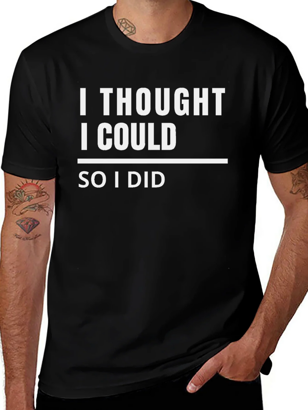 Motivational I Thought I Could Black T-Shirt product image 1