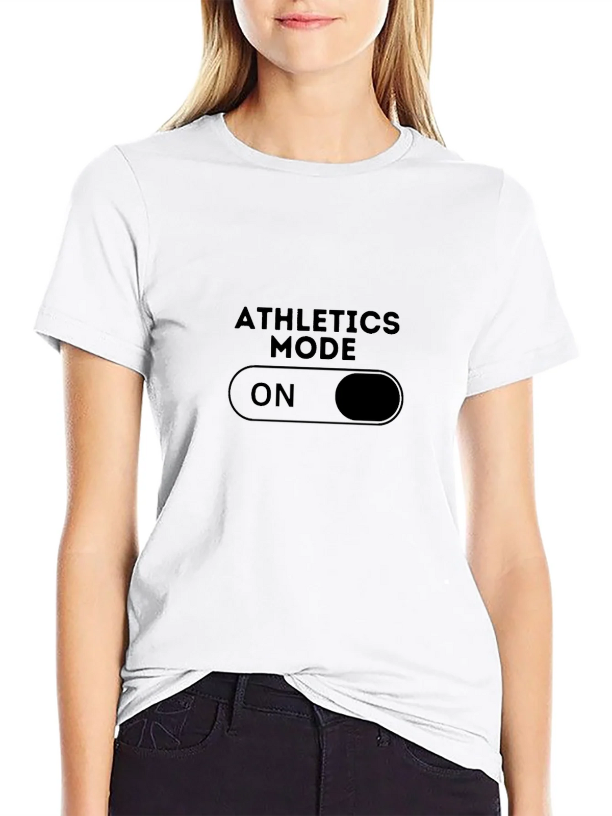 Athletics Mode On Black T-Shirt product image 8