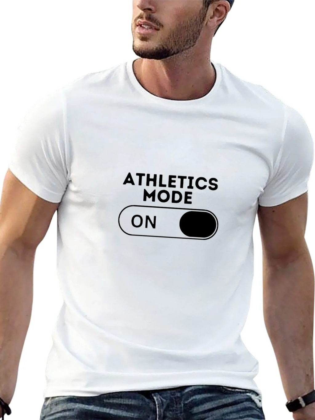 Athletics Mode On Black T-Shirt product image 12