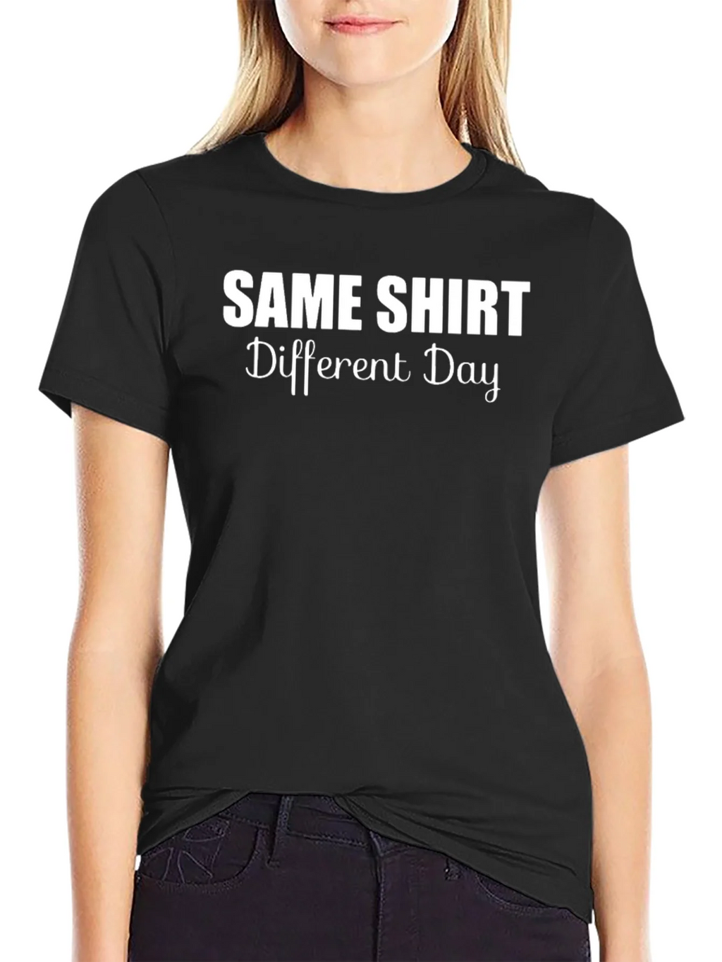 Same Shirt Different Day Graphic Tee - Black product image 2