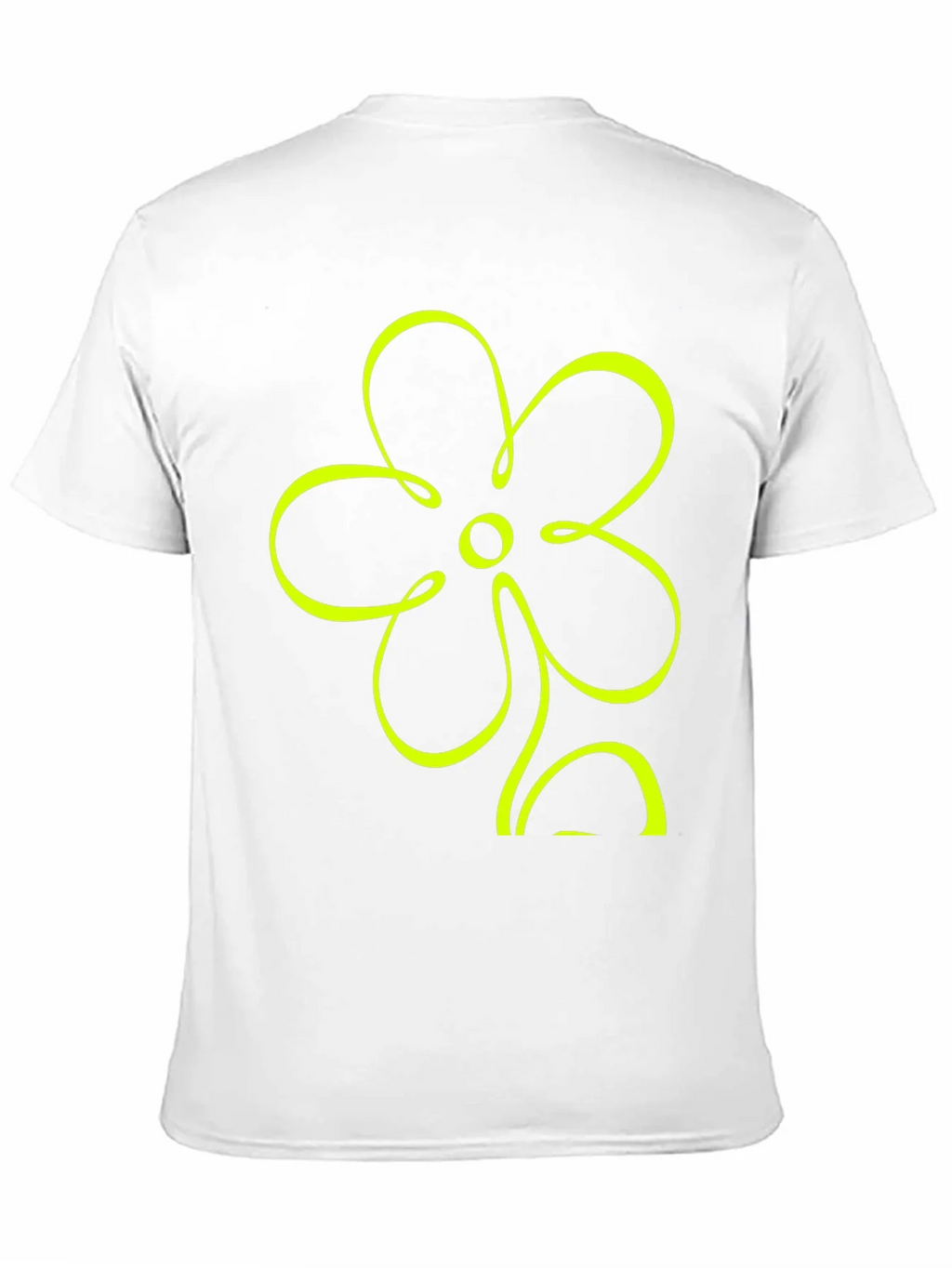 Black T-Shirt with Neon Flower Graphic product image 10