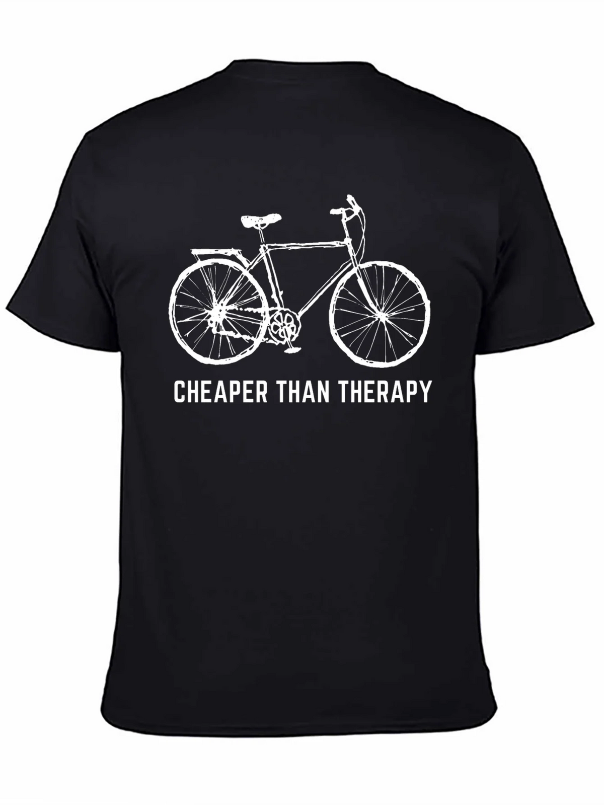 Cheaper Than Therapy Bicycle Graphic T-Shirt product image 4