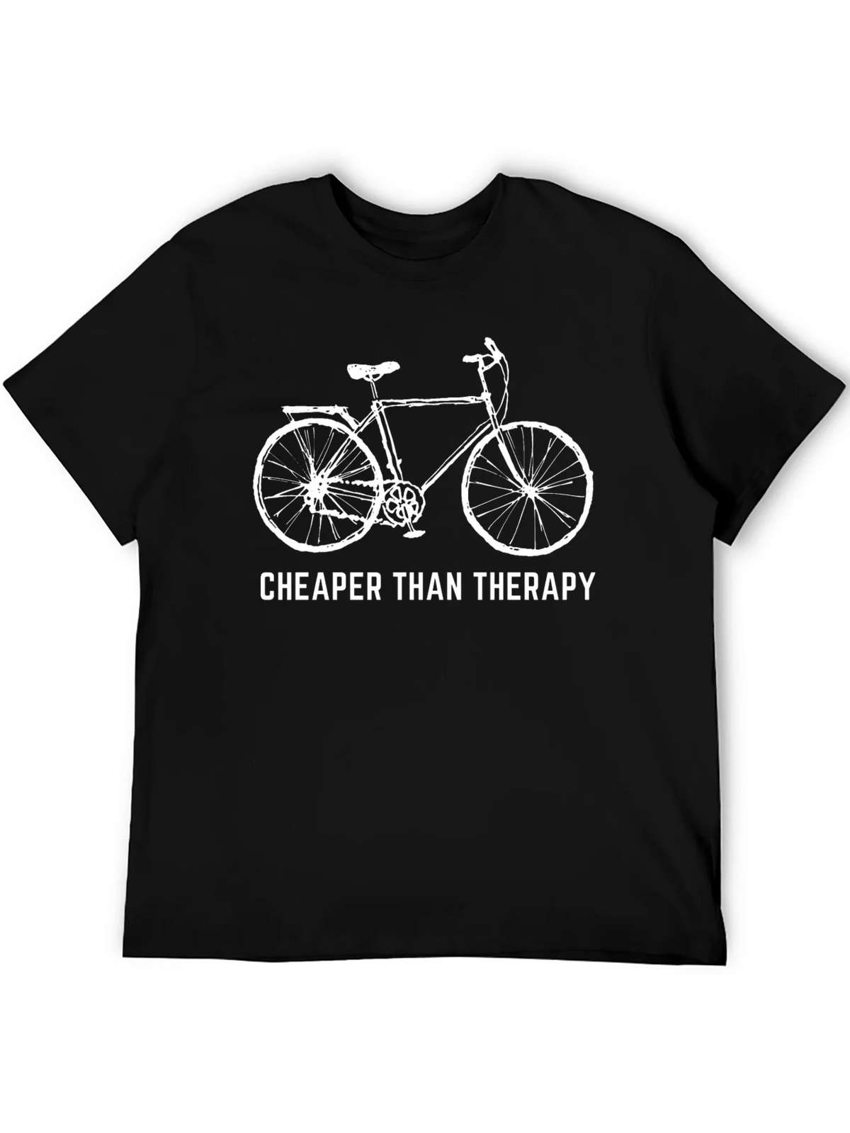 Cheaper Than Therapy Bicycle Graphic T-Shirt product image 5