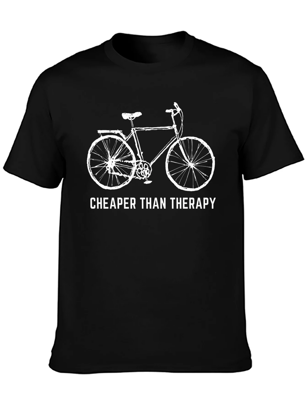 Cheaper Than Therapy Bicycle Graphic T-Shirt product image 3