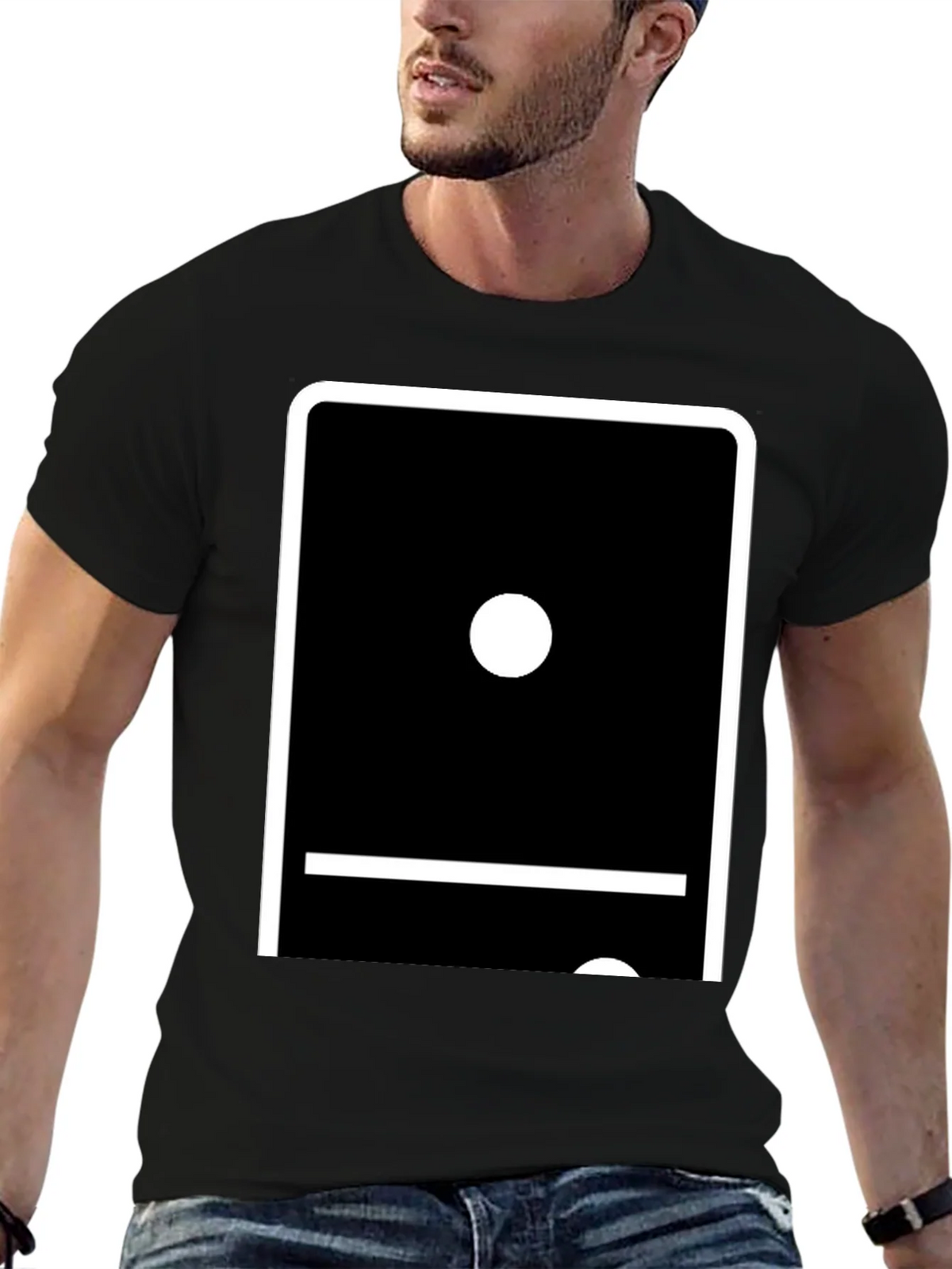 Domino Double Blank T-Shirt - Unique Graphic Tee product image 6
