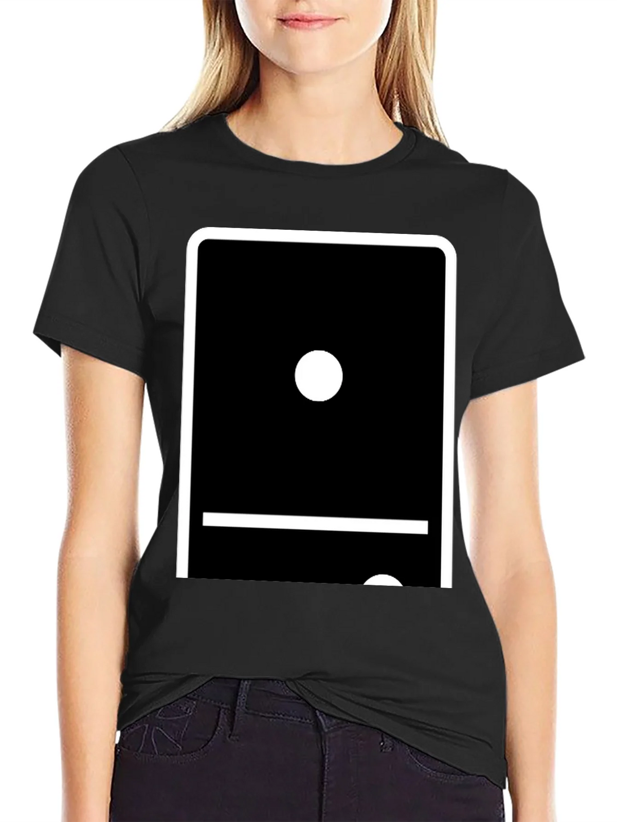 Domino Double Blank T-Shirt - Unique Graphic Tee product image 2