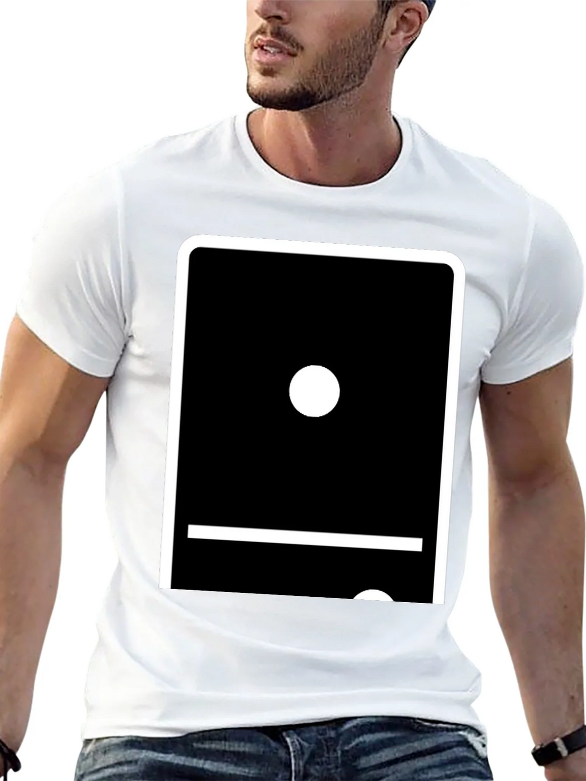 Domino Double Blank T-Shirt - Unique Graphic Tee product image 12