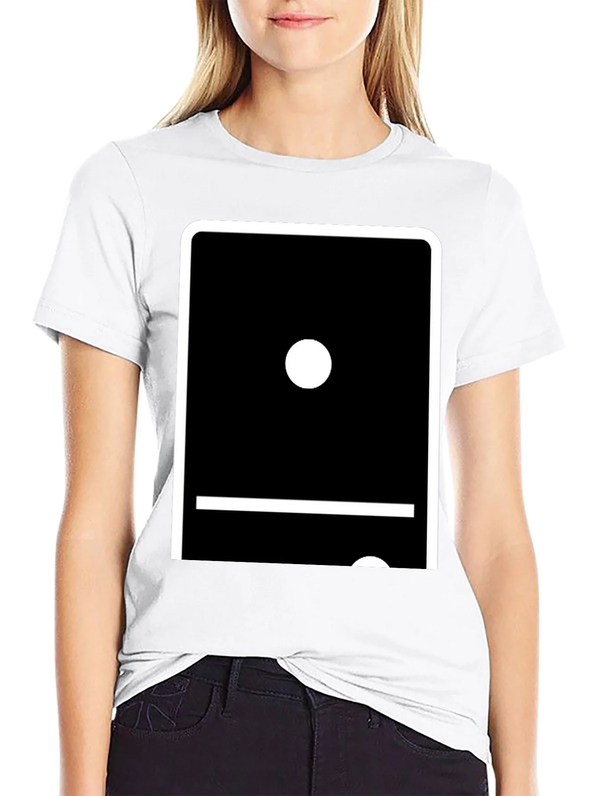 Domino Double Blank T-Shirt - Unique Graphic Tee product image 8
