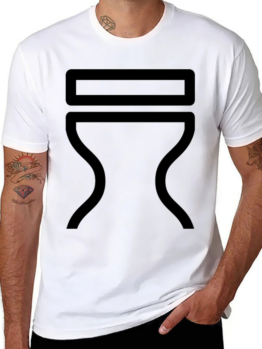 Modern Minimalist Graphic Tee - Black product image 5