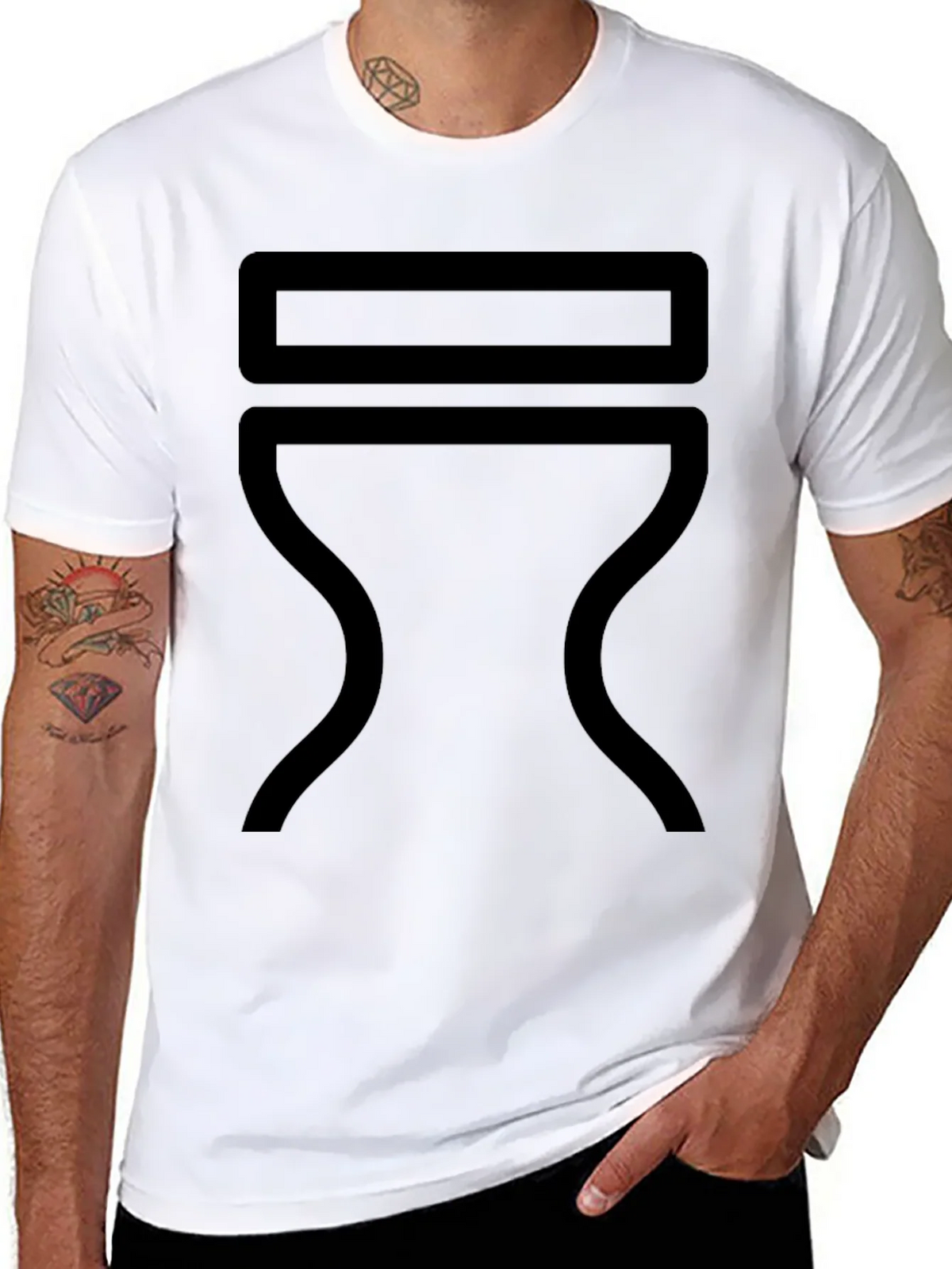 Modern Minimalist Graphic Tee - Black product image 5