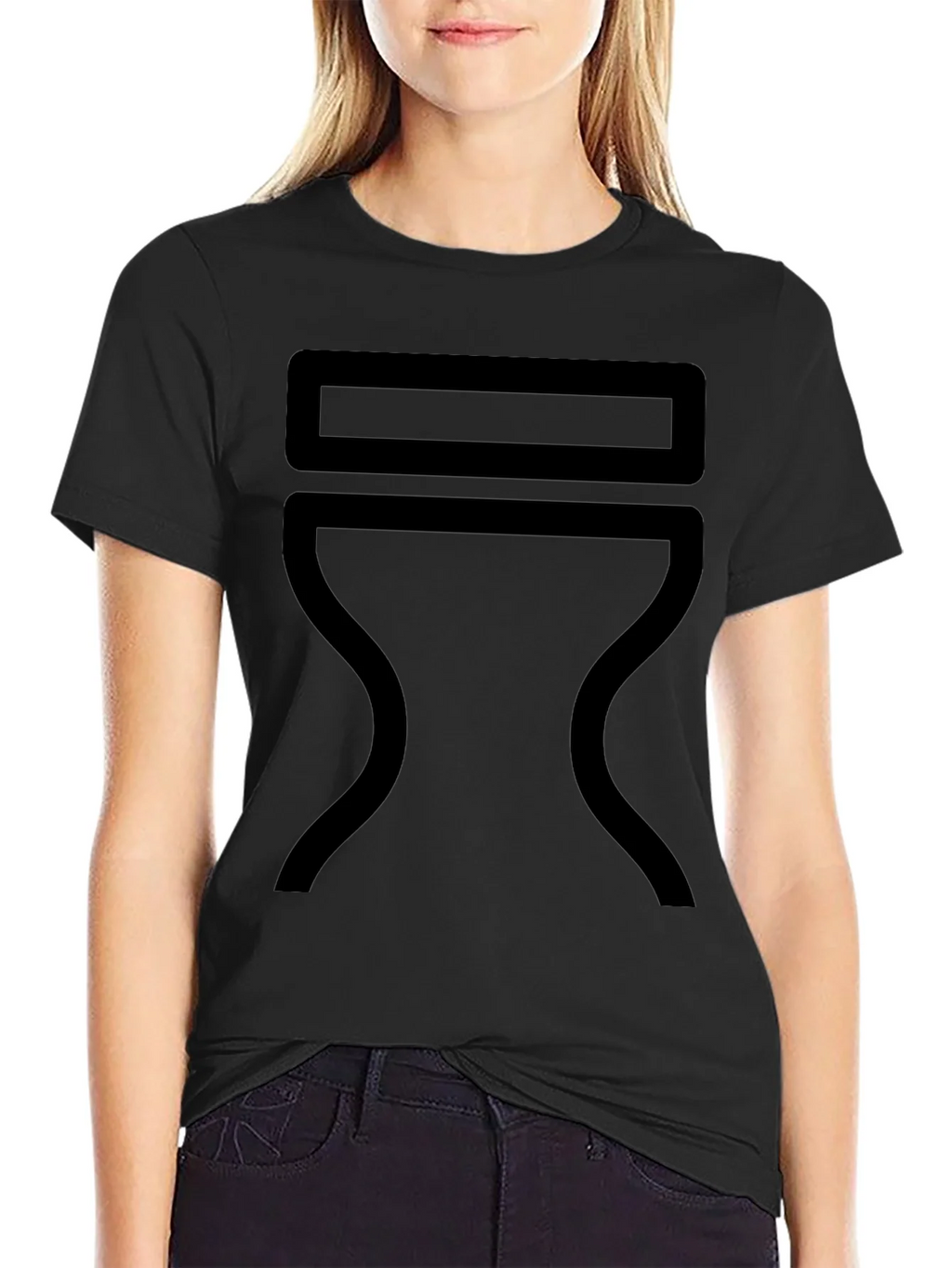 Modern Minimalist Graphic Tee - Black product image 2