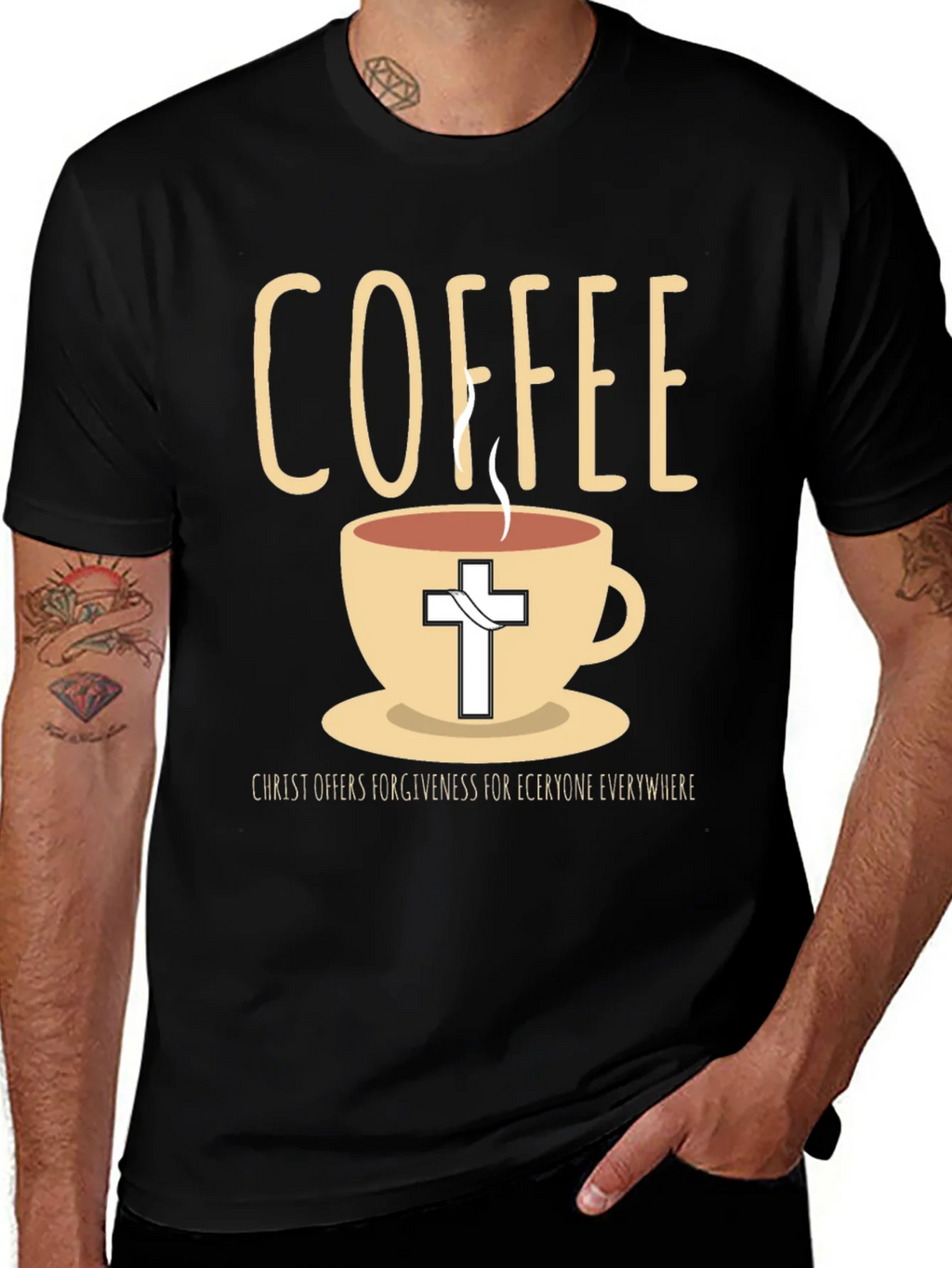 Coffee and Christ Graphic T-Shirt product image 1