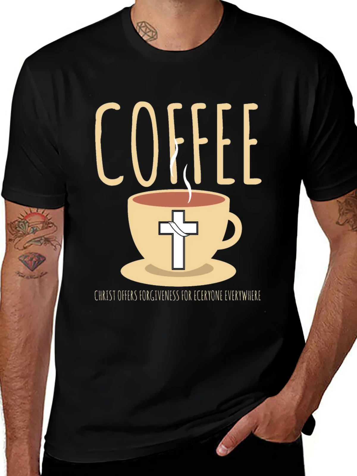 Coffee and Christ Graphic T-Shirt product image 1