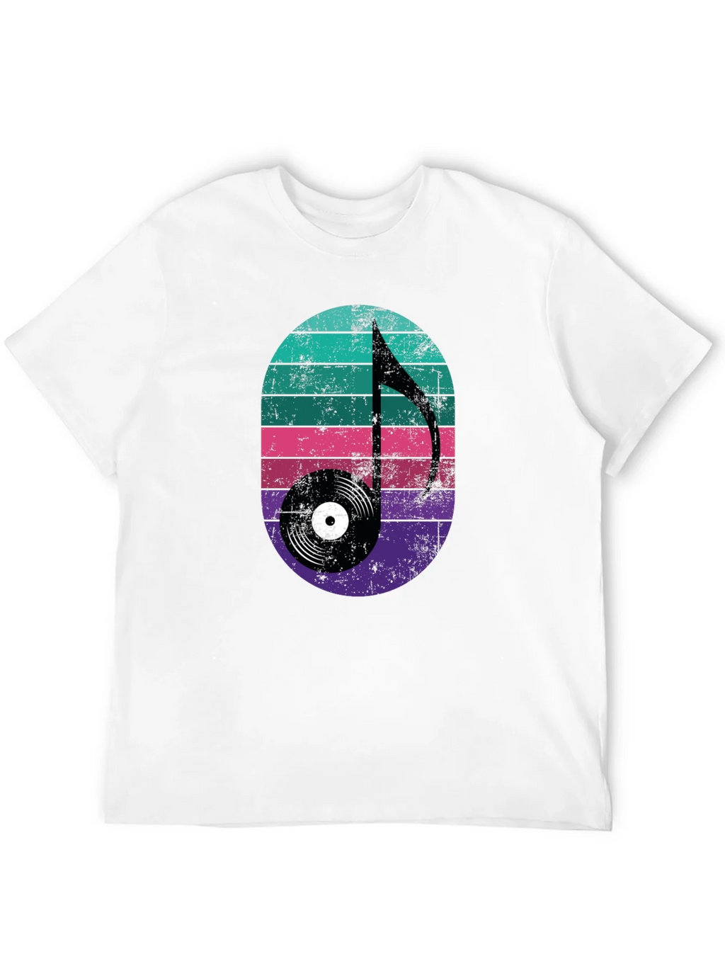 Retro Music Note Record Graphic Tee product image 5