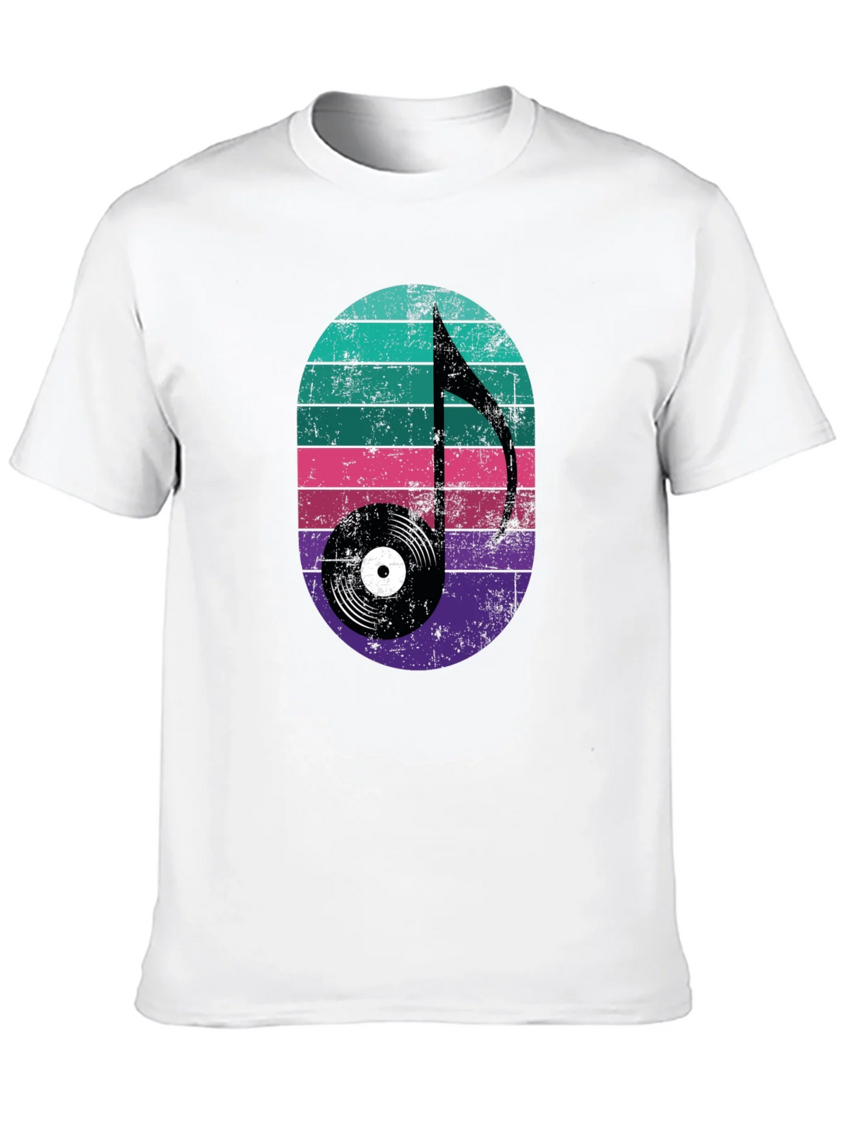 Retro Music Note Record Graphic Tee product image 4