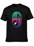 Retro Music Note Record Graphic Tee product image 1