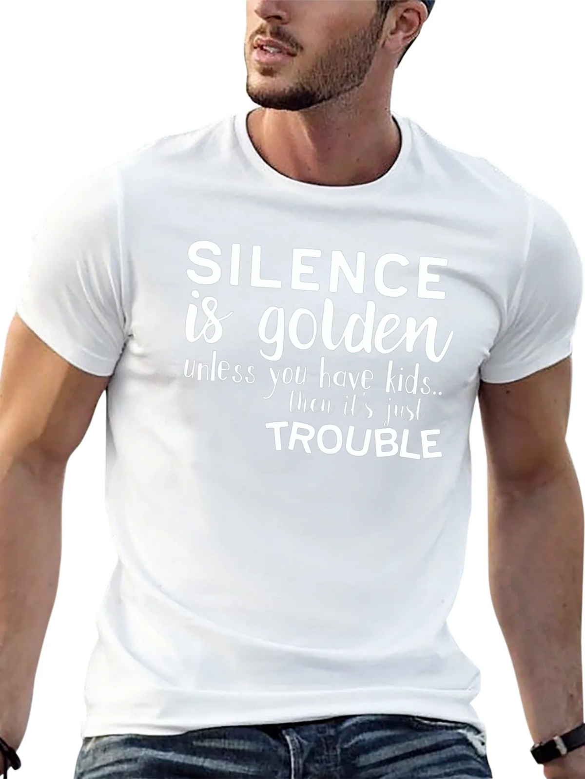 Silence is Golden Novelty Graphic Tee product image 2