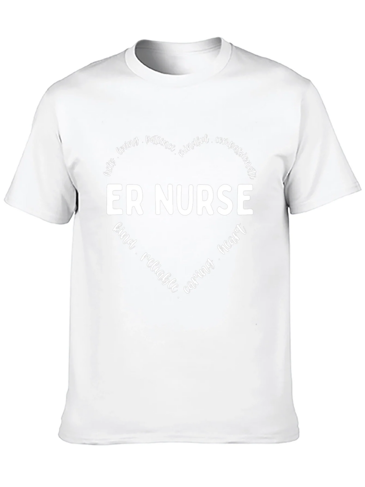 ER Nurse Heart Graphic Tee - Black Cotton Shirt product image 8