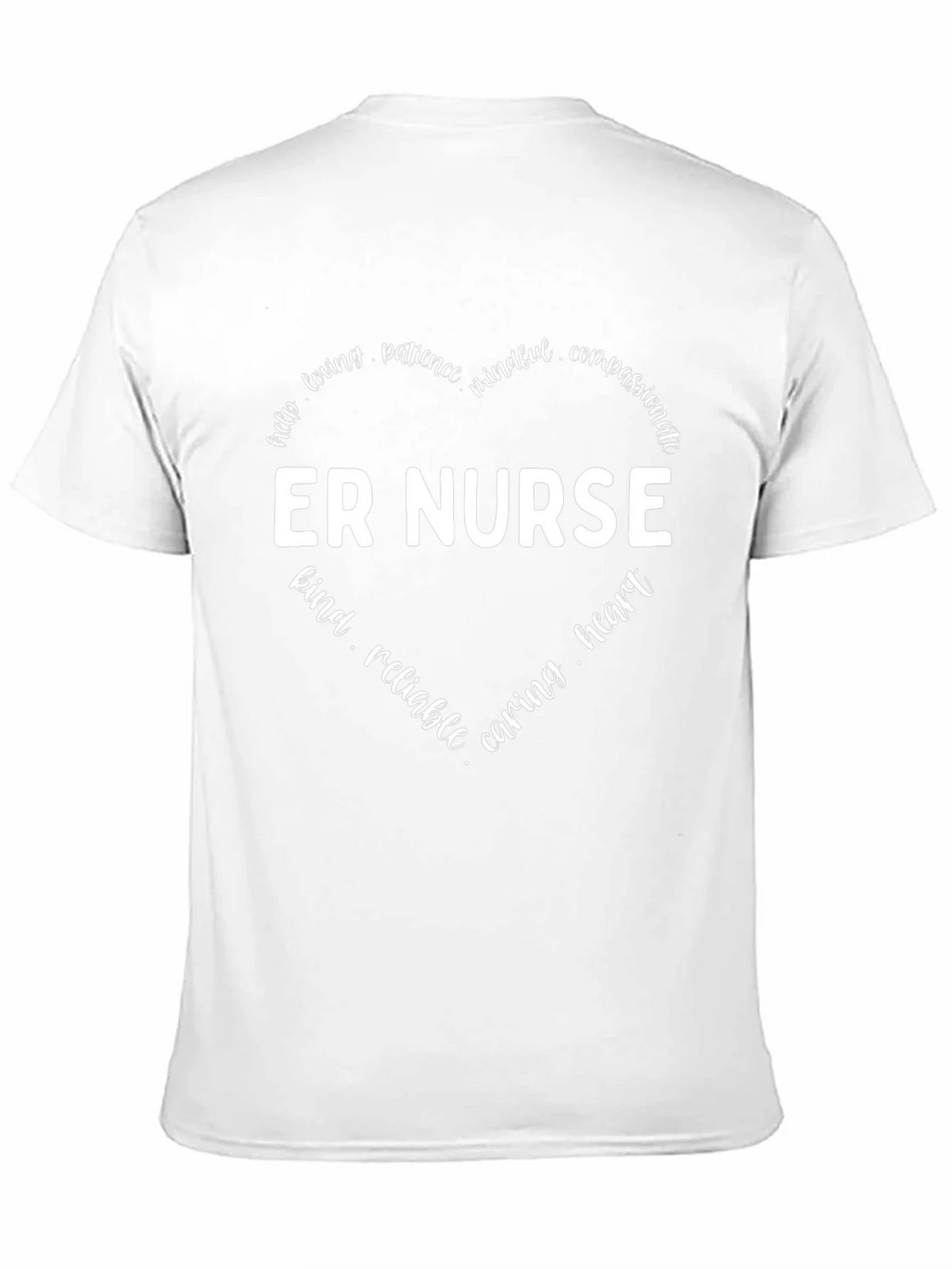 ER Nurse Heart Graphic Tee - Black Cotton Shirt product image 9