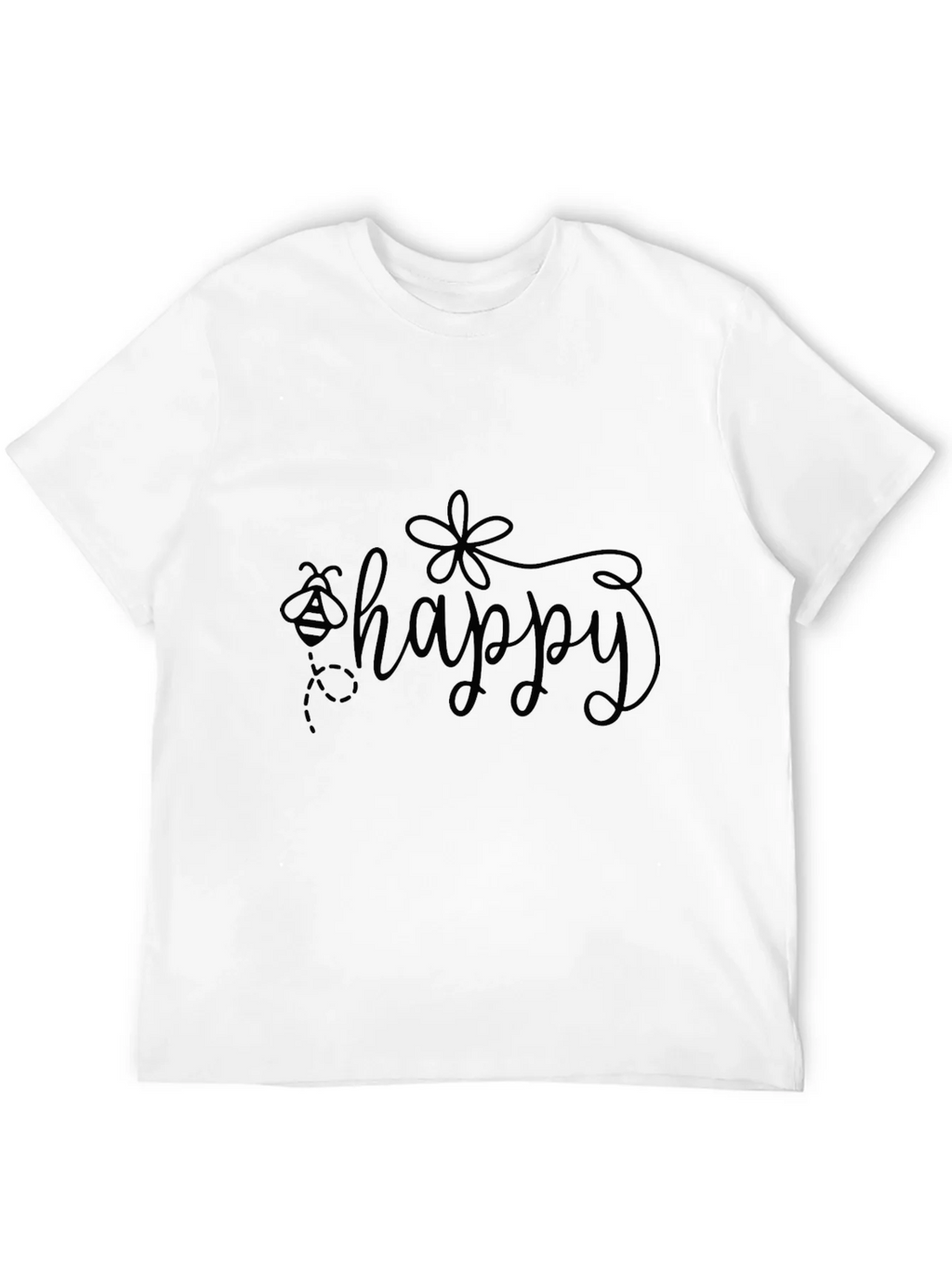 Bee Happy Graphic Tee - Black Short Sleeve Shirt product image 11