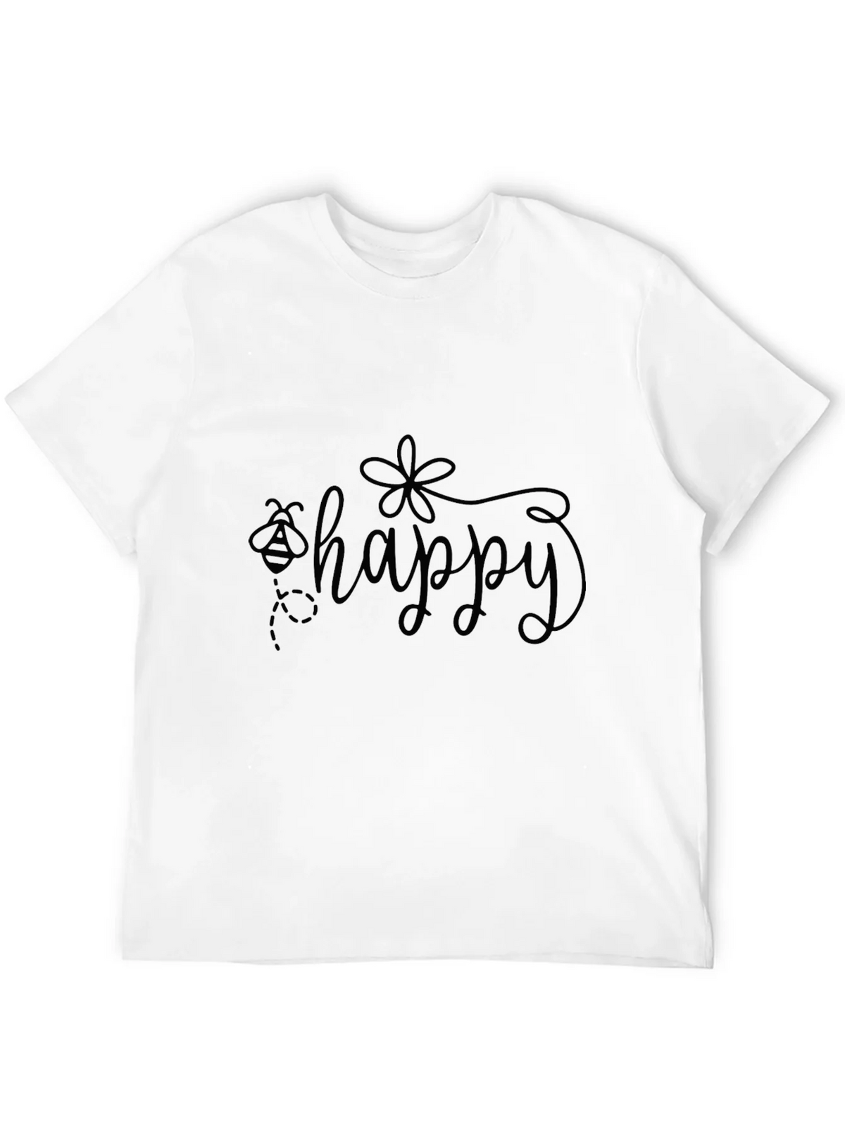 Bee Happy Graphic Tee - Black Short Sleeve Shirt product image 11