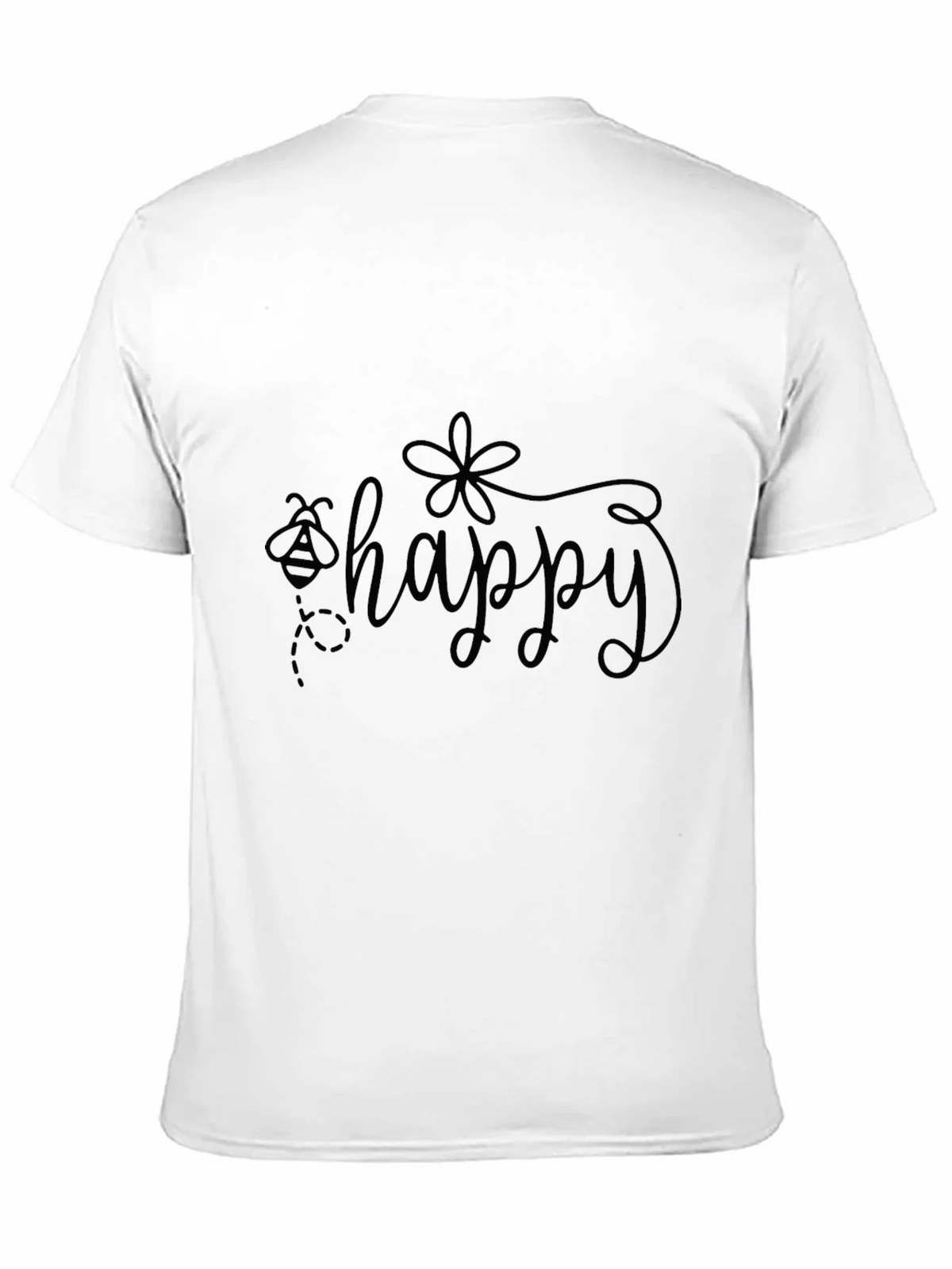 Bee Happy Graphic Tee - Black Short Sleeve Shirt product image 10