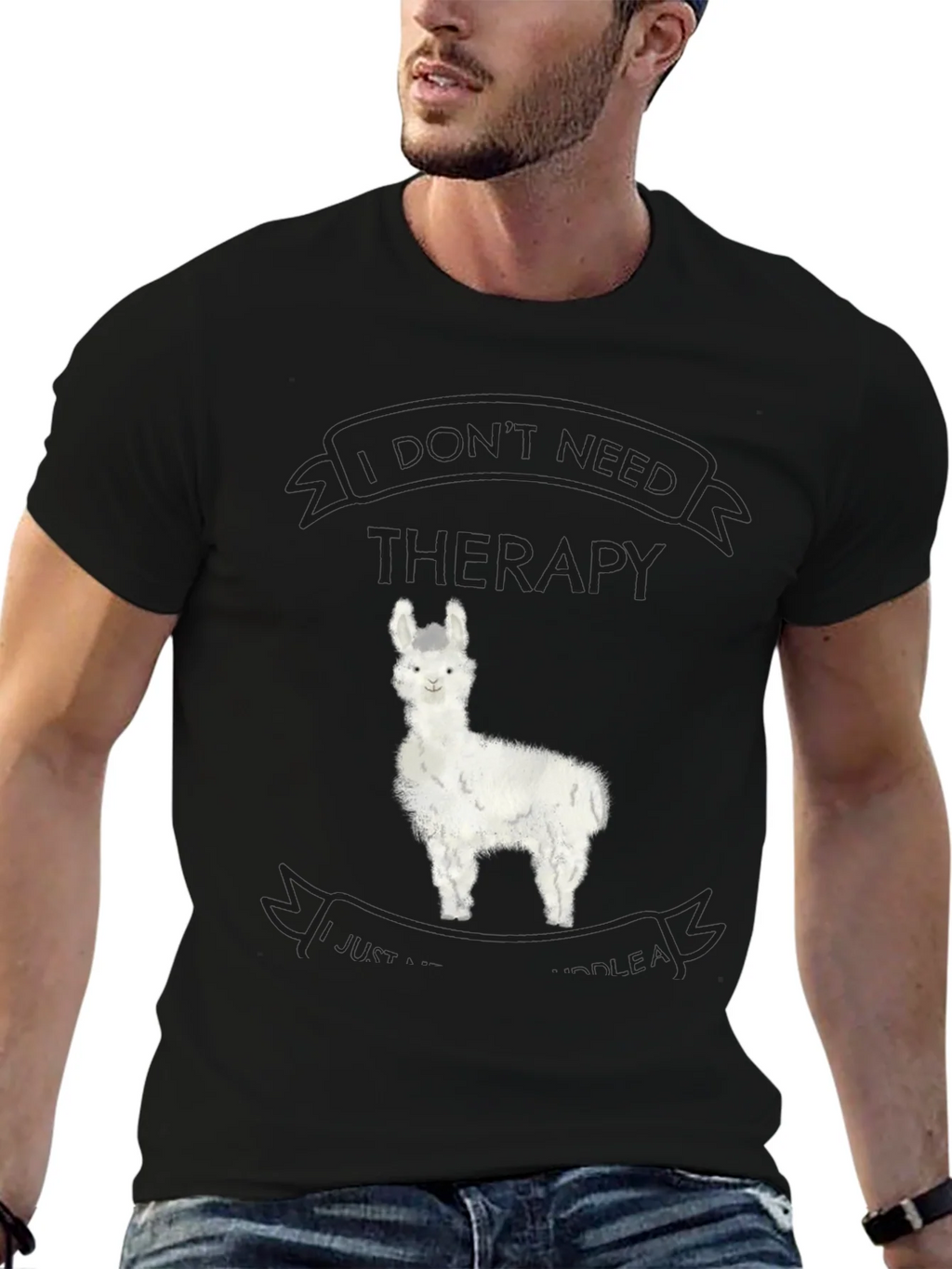 Alpaca Therapy T-Shirt - Funny Llama Graphic Tee product image 3