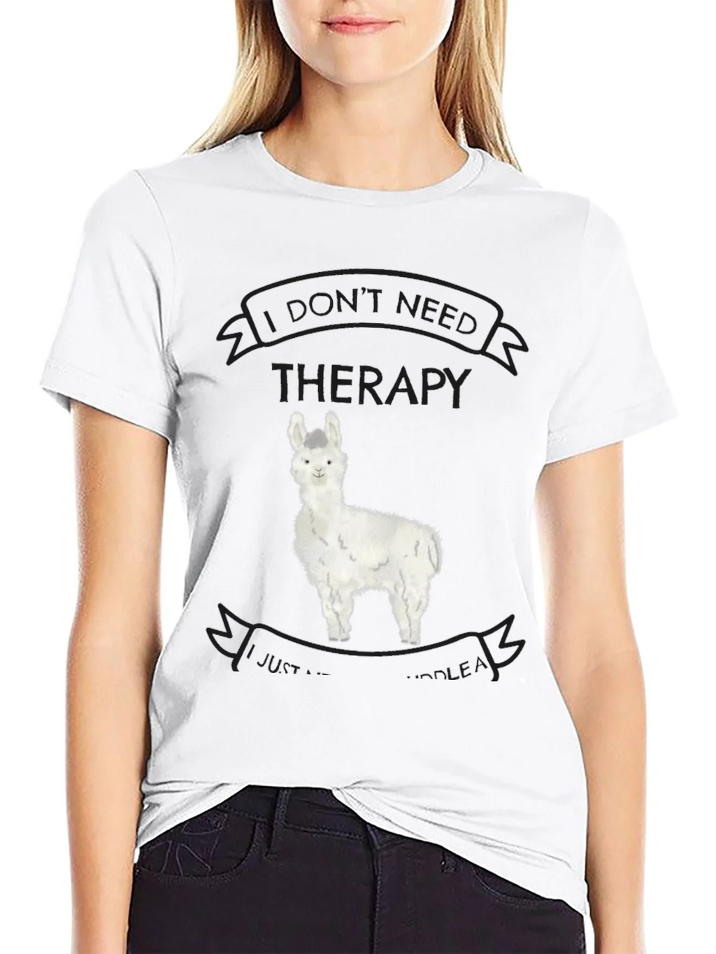 Alpaca Therapy T-Shirt - Funny Llama Graphic Tee product image 4