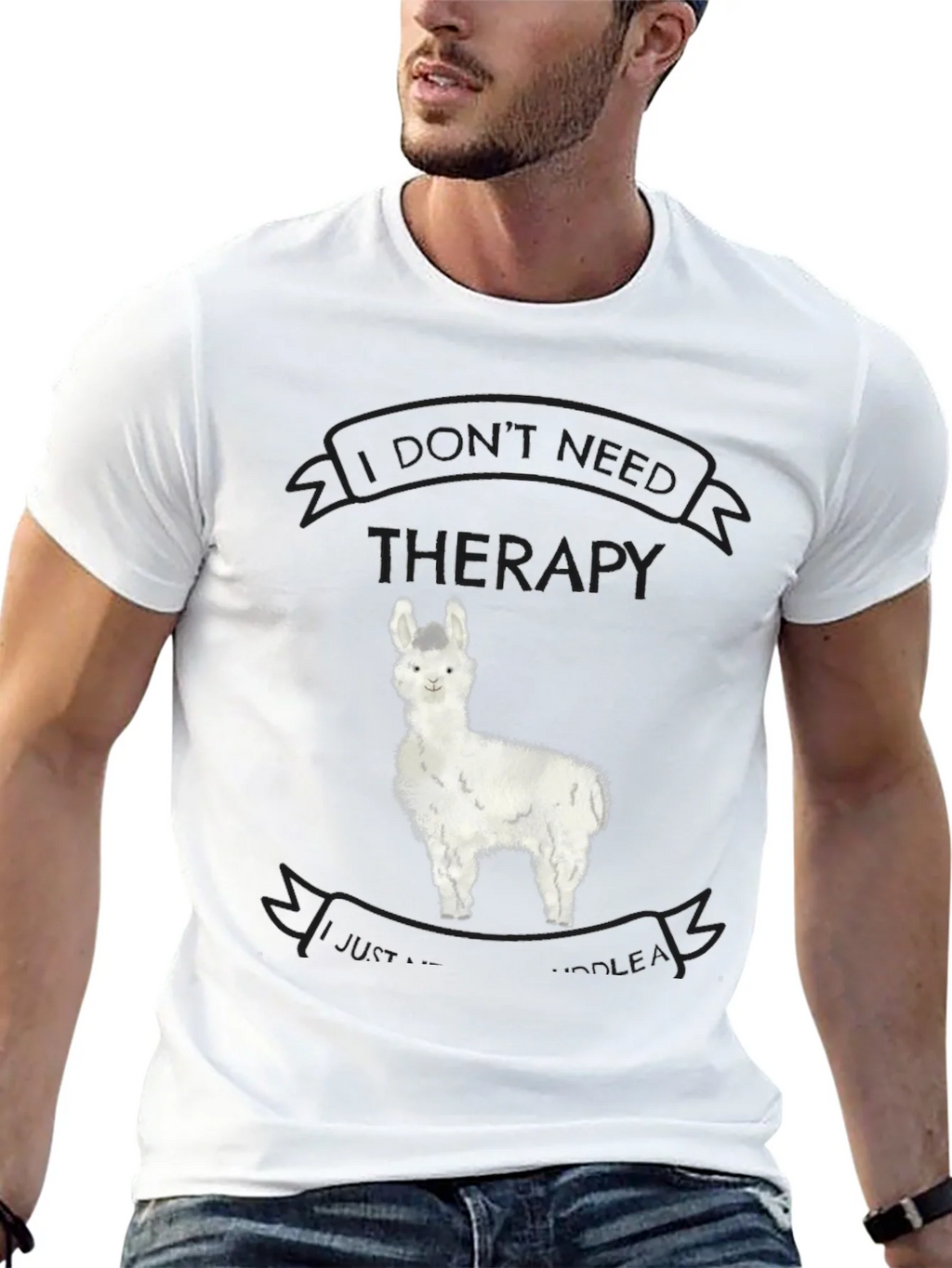 Alpaca Therapy T-Shirt - Funny Llama Graphic Tee product image 7