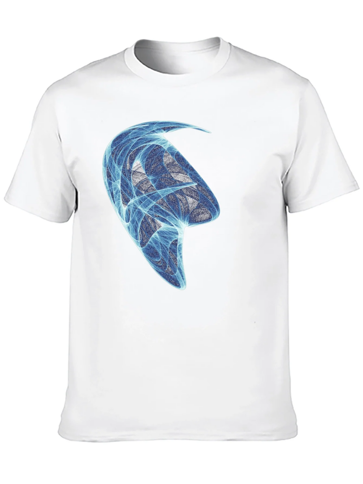 Abstract Blue Design Black T-Shirt product image 5
